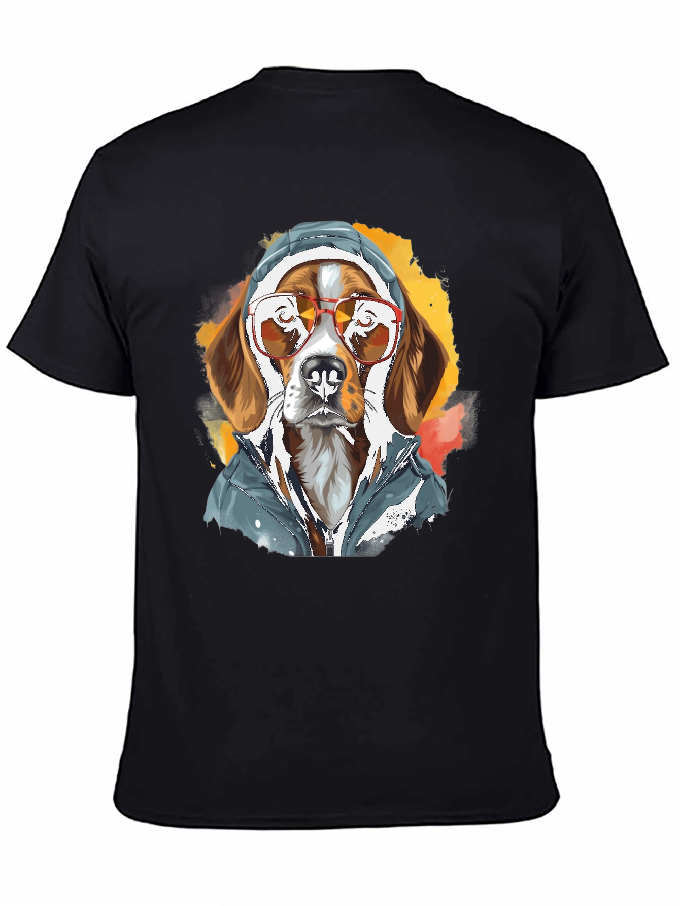 Cool Dog in Hoodie T-Shirt