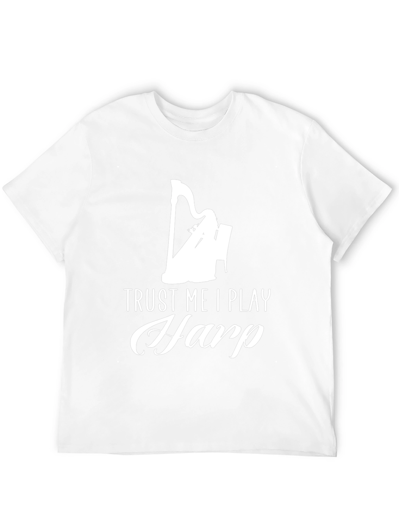 Trust Me I Play Harp Black T-Shirt