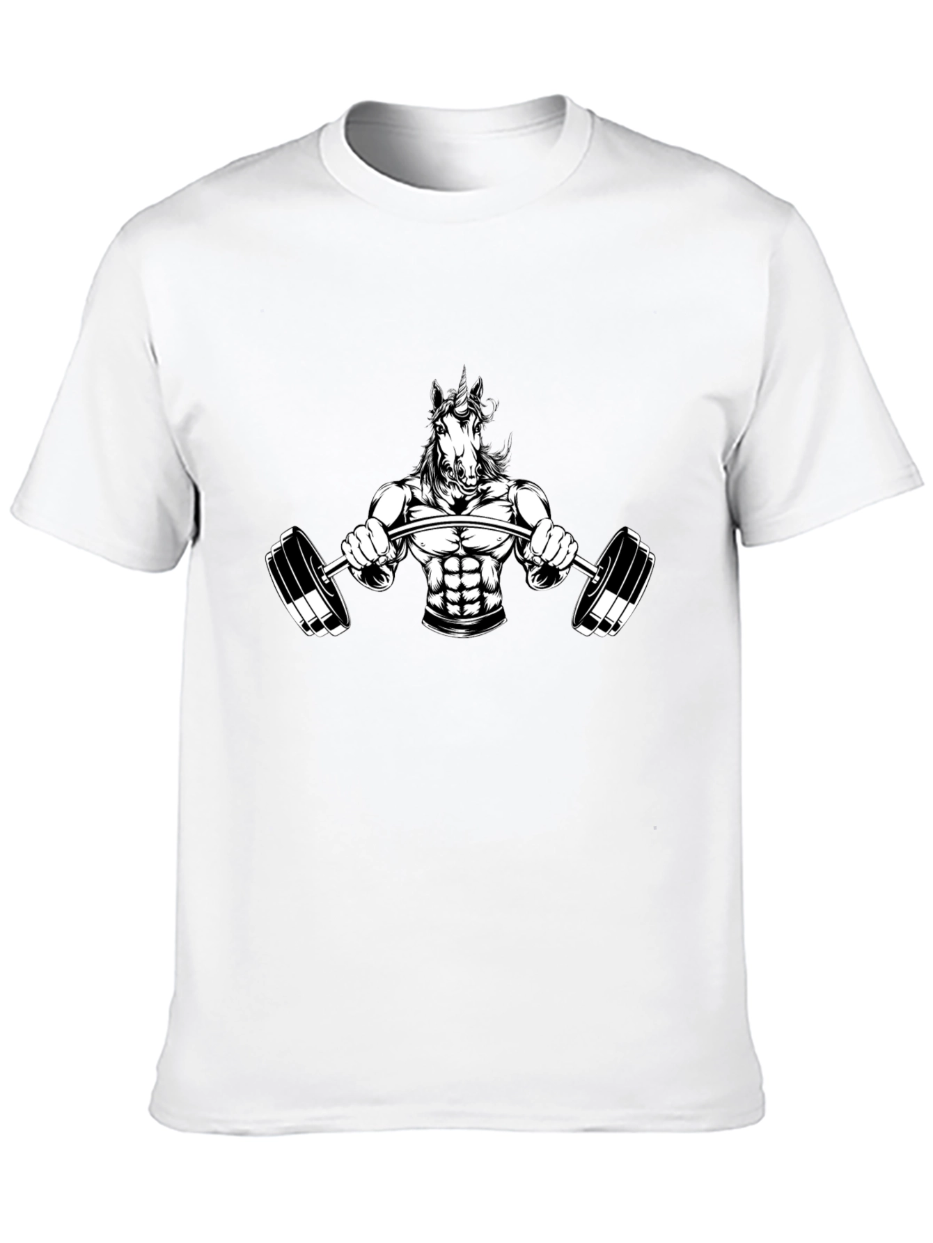 Unicorn Gym T-Shirt: Black Graphic Tee