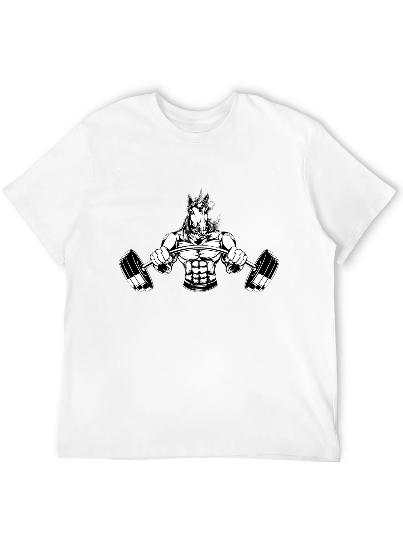 Unicorn Gym T-Shirt: Black Graphic Tee