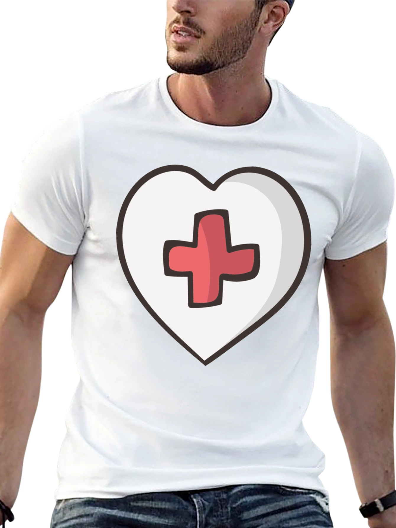 Heart Health T-Shirt - Red Cross Design