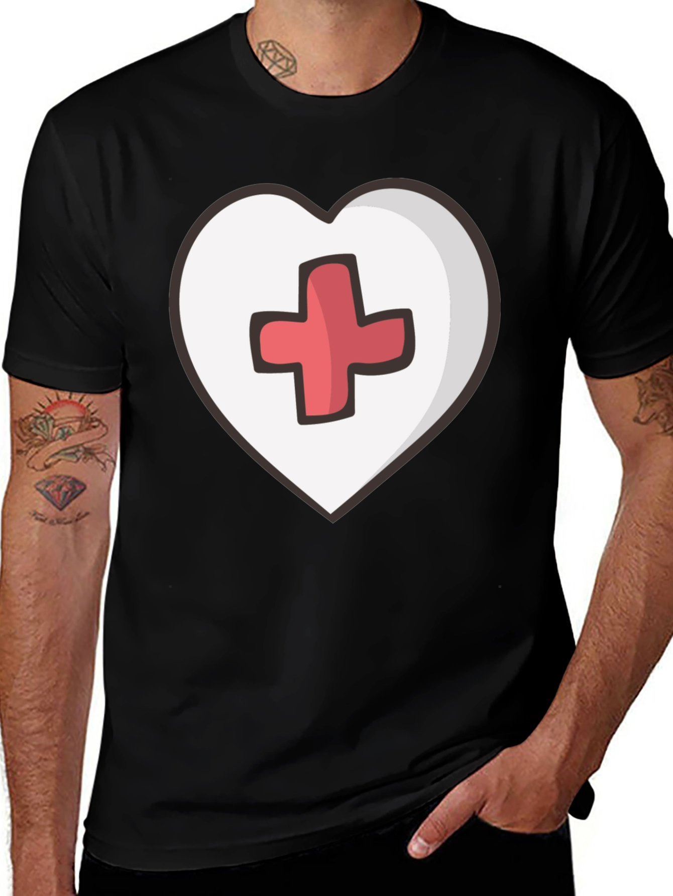 Heart Health T-Shirt - Red Cross Design
