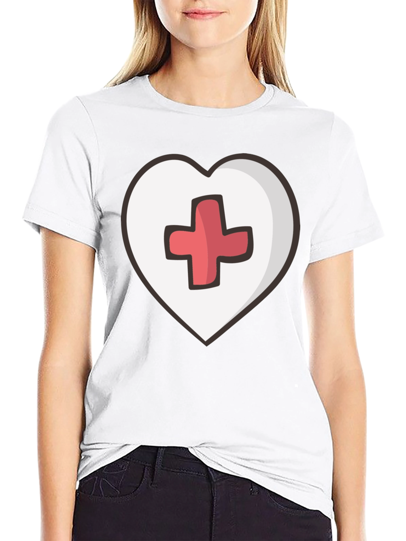 Heart Health T-Shirt - Red Cross Design