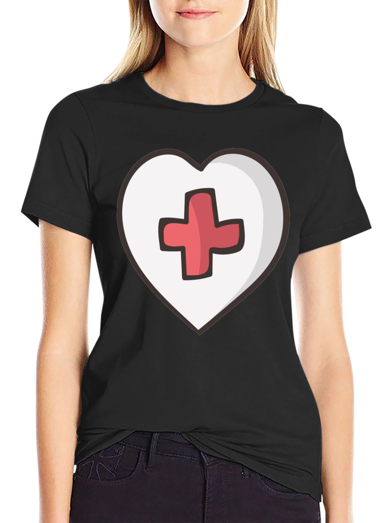 Heart Health T-Shirt - Red Cross Design