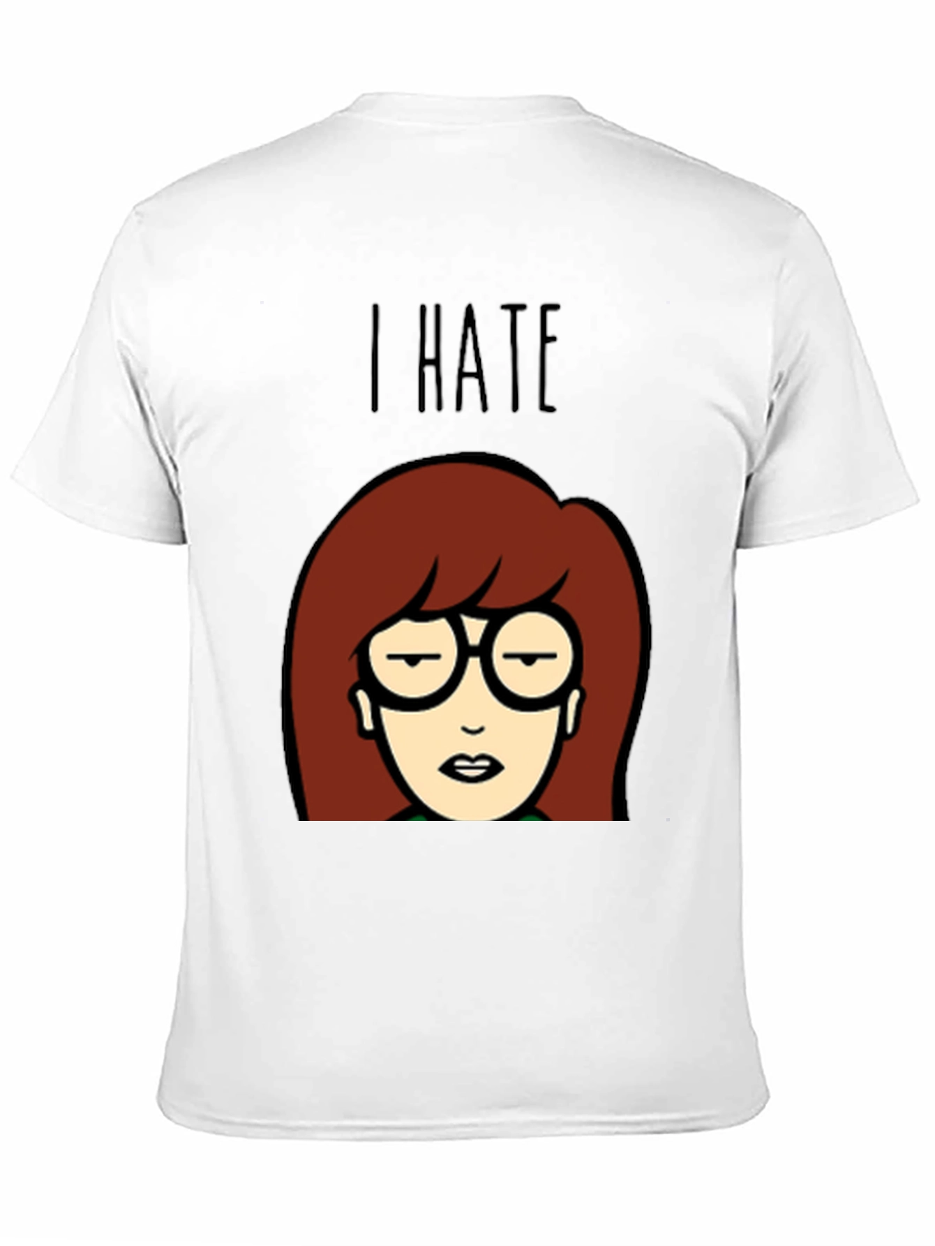I Hate Daria Cartoon Graphic Tee - Black