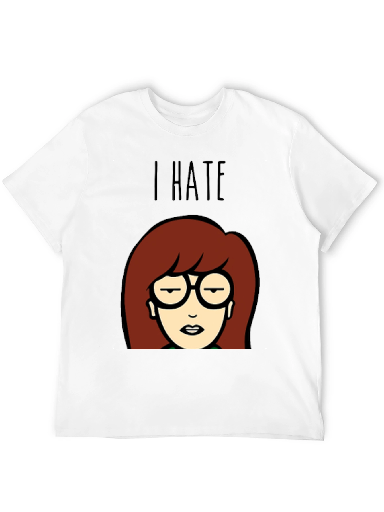 I Hate Daria Cartoon Graphic Tee - Black