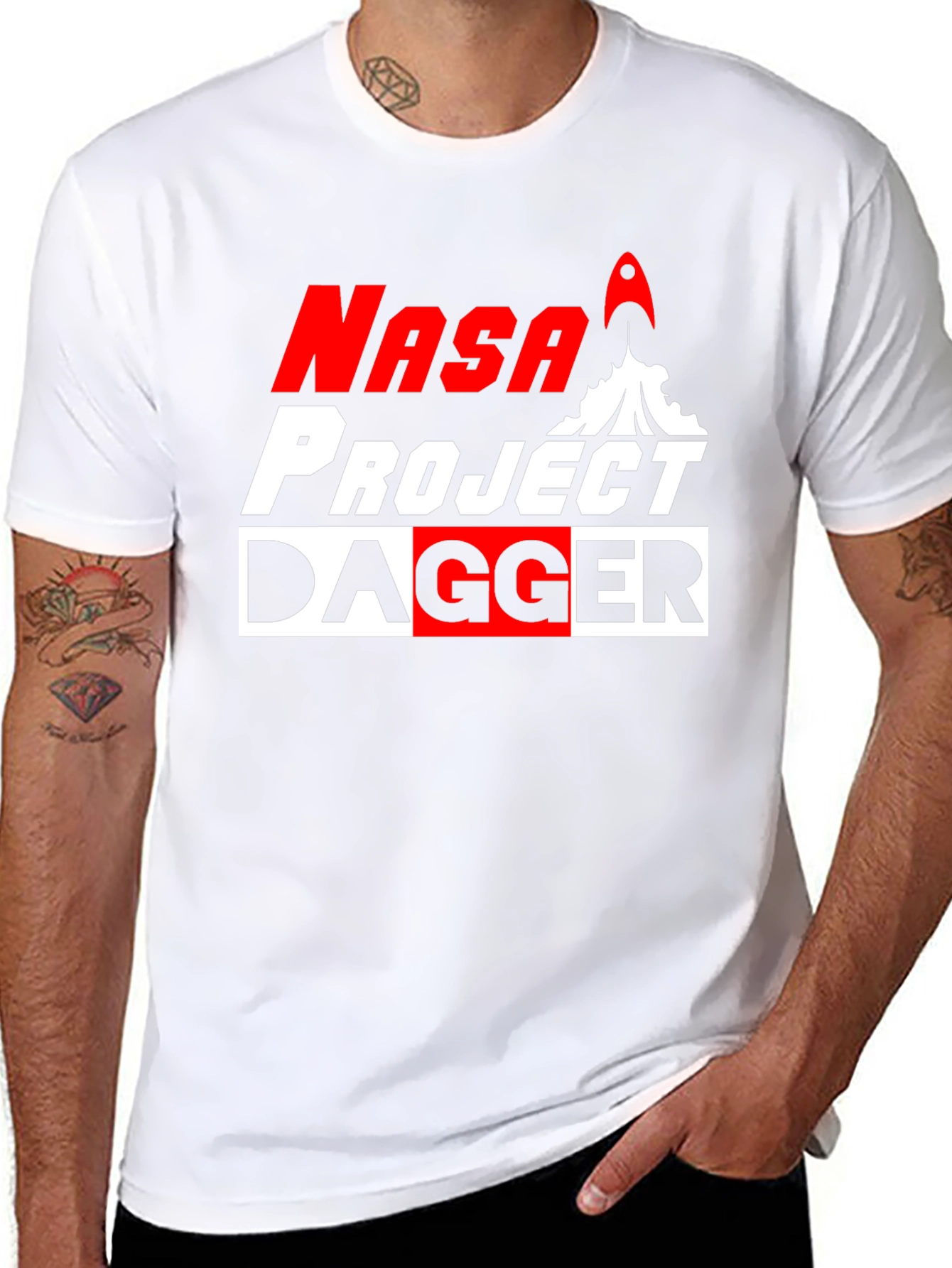 NASA Project Dagger Graphic Tee - Bold Design