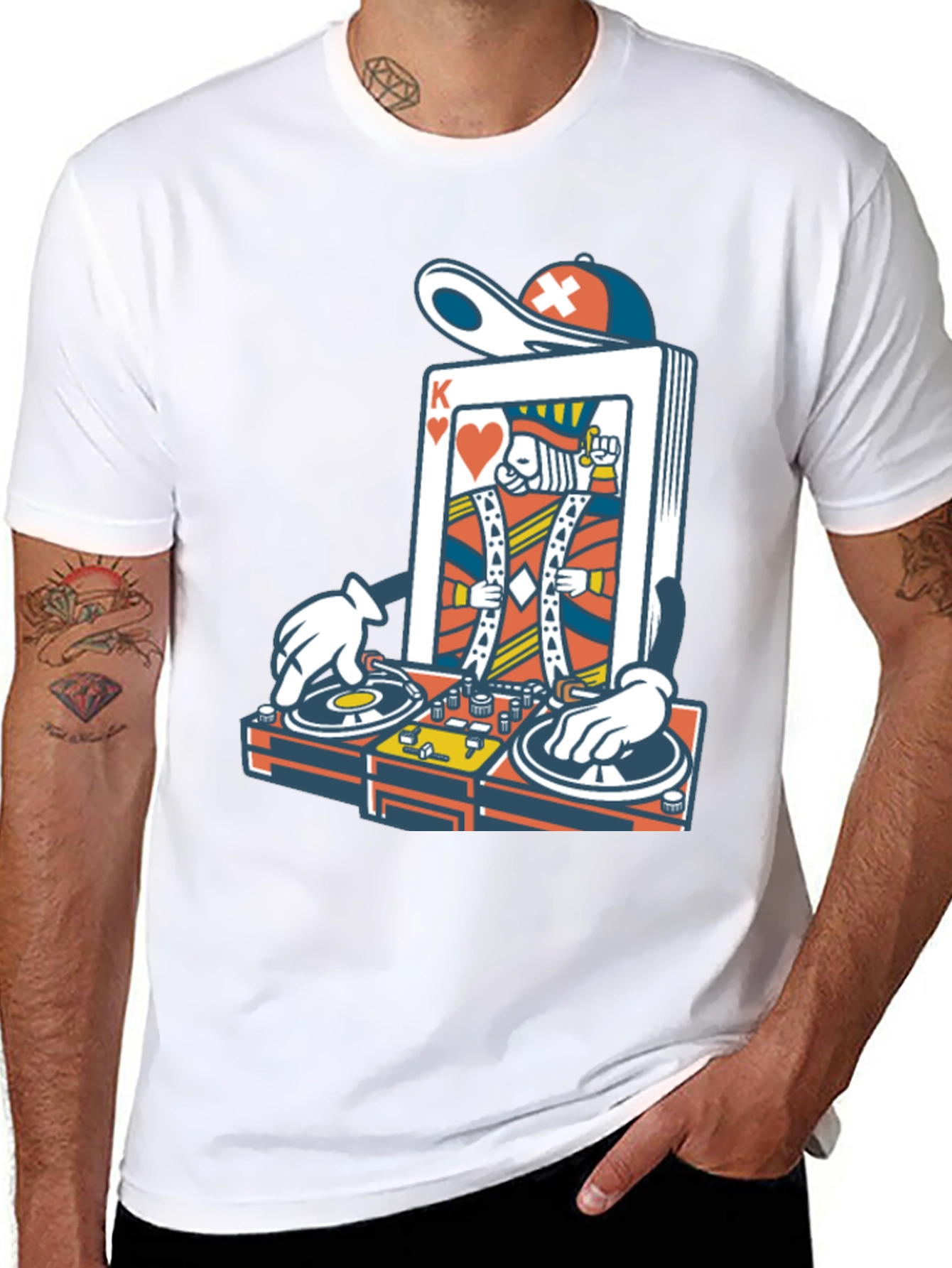 King of Hearts DJ Graphic T-Shirt