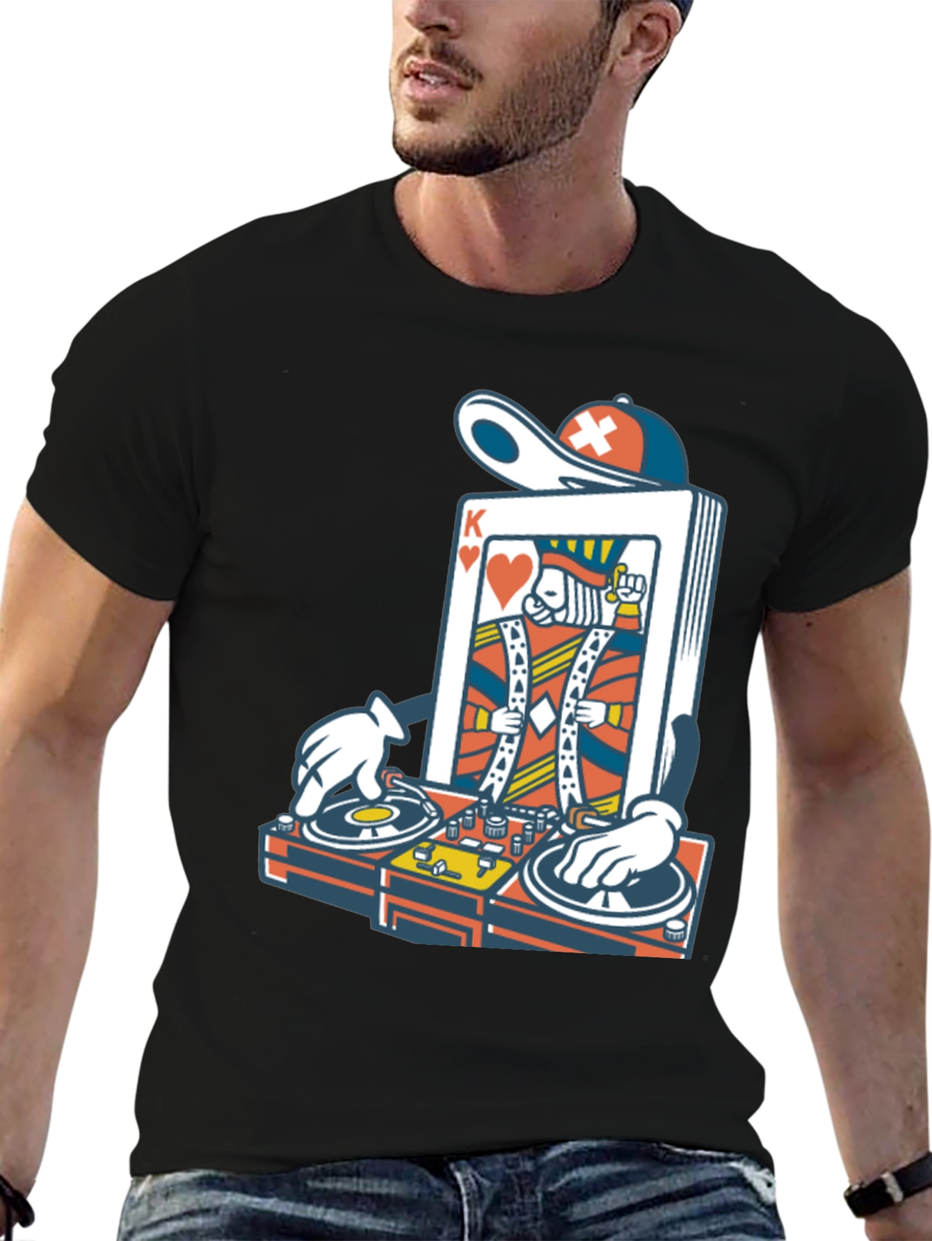 King of Hearts DJ Graphic T-Shirt