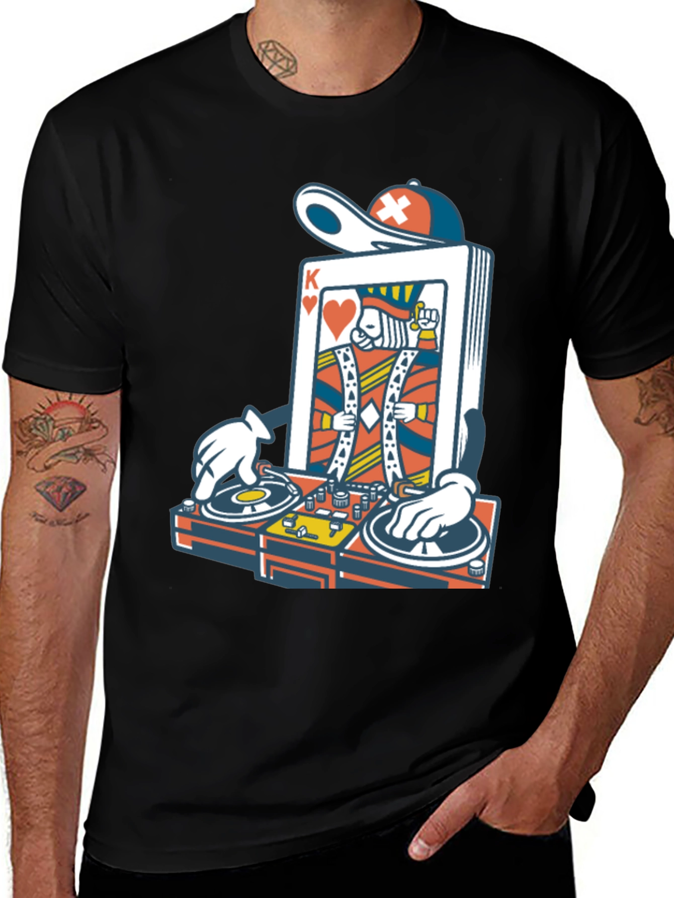 King of Hearts DJ Graphic T-Shirt
