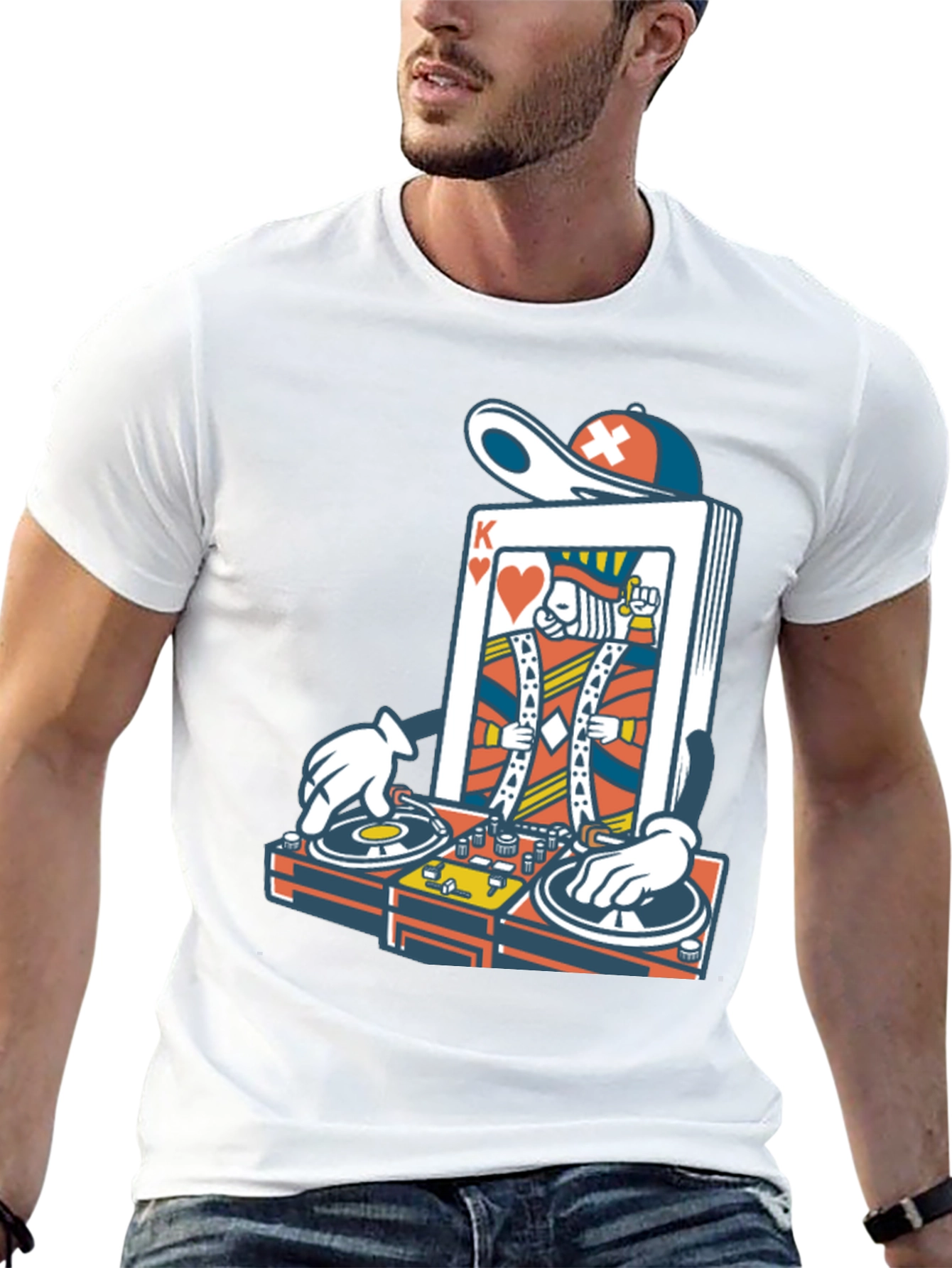 King of Hearts DJ Graphic T-Shirt