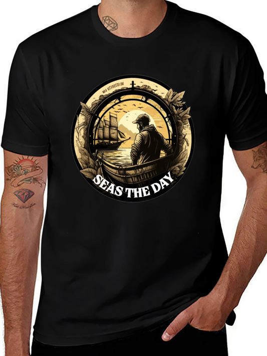 Seas the Day Graphic T-Shirt - Maritime Adventure