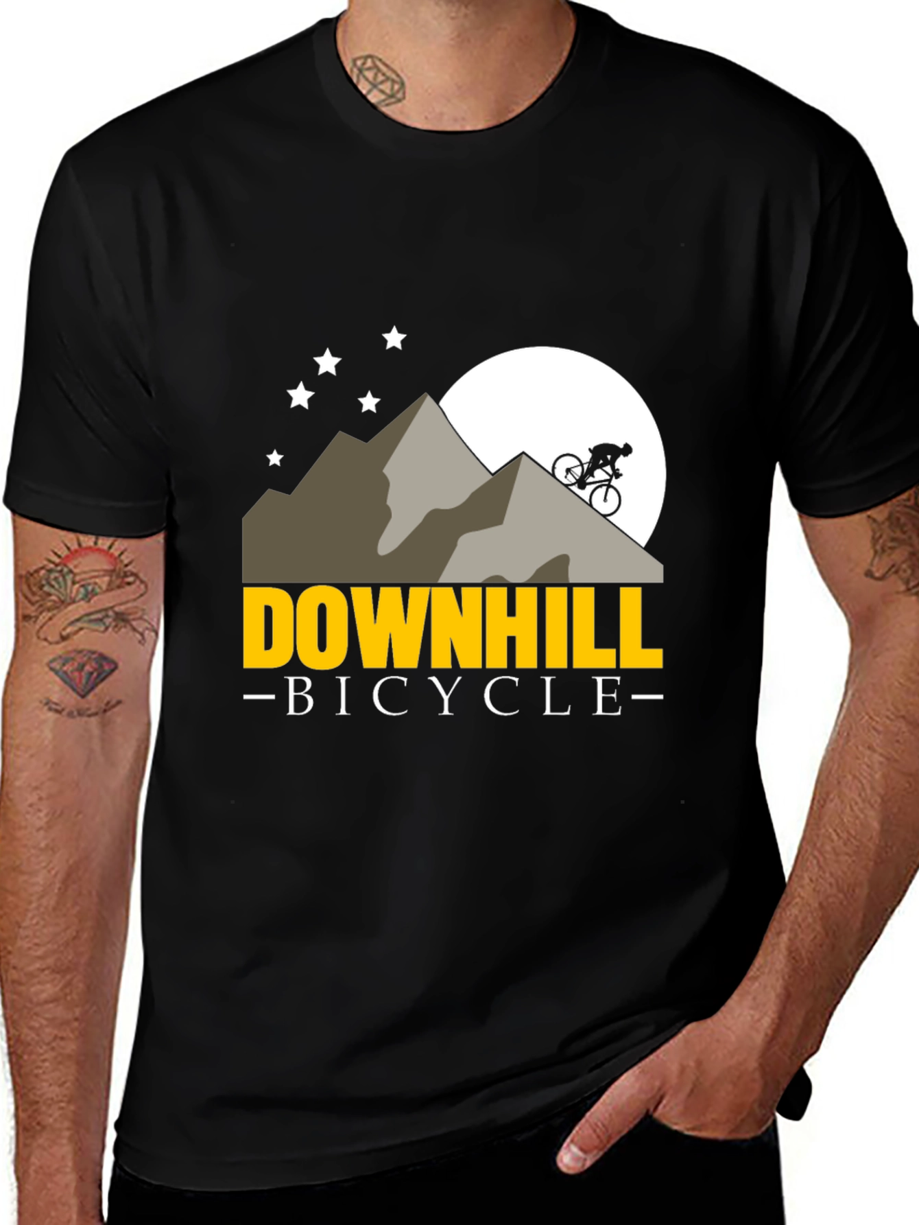 Downhill Bicycle Mountain T-Shirt