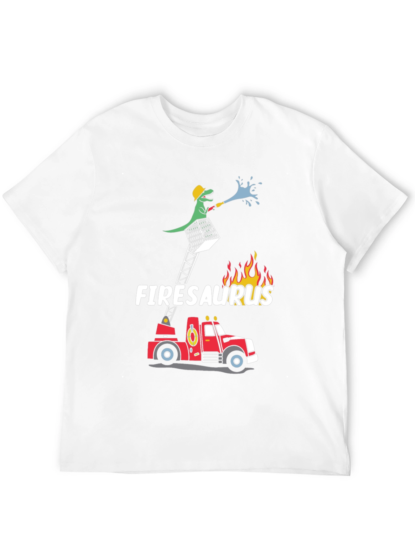 Firesaurus T-Shirt | Dinosaur Firefighter Tee