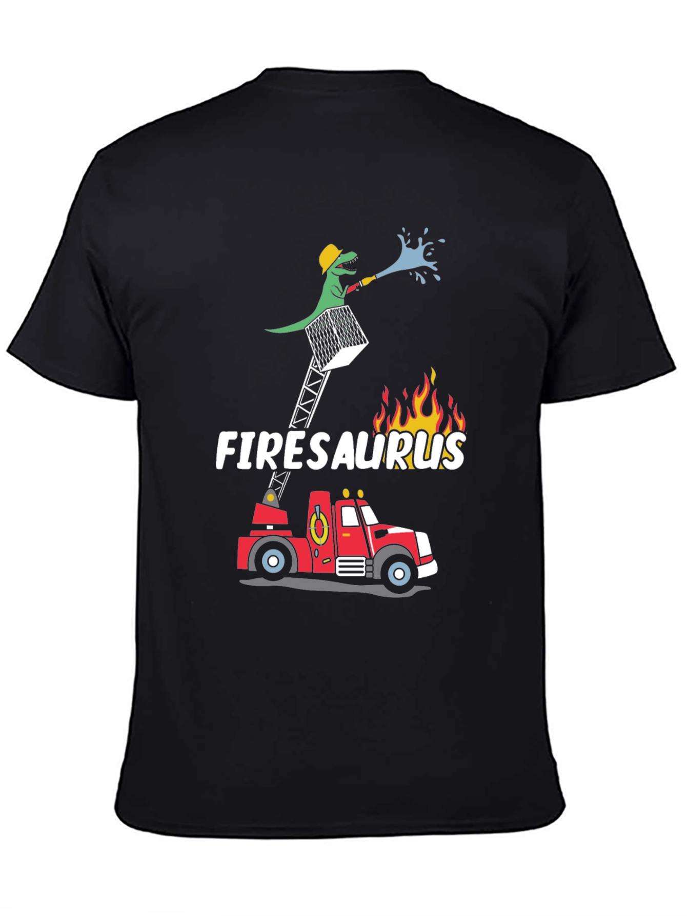 Firesaurus T-Shirt | Dinosaur Firefighter Tee
