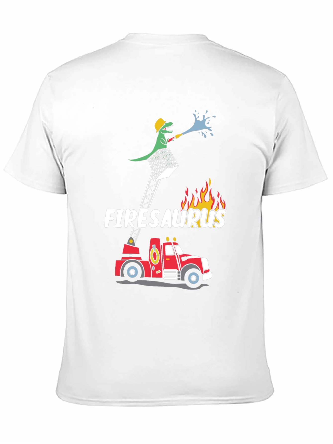 Firesaurus T-Shirt | Dinosaur Firefighter Tee