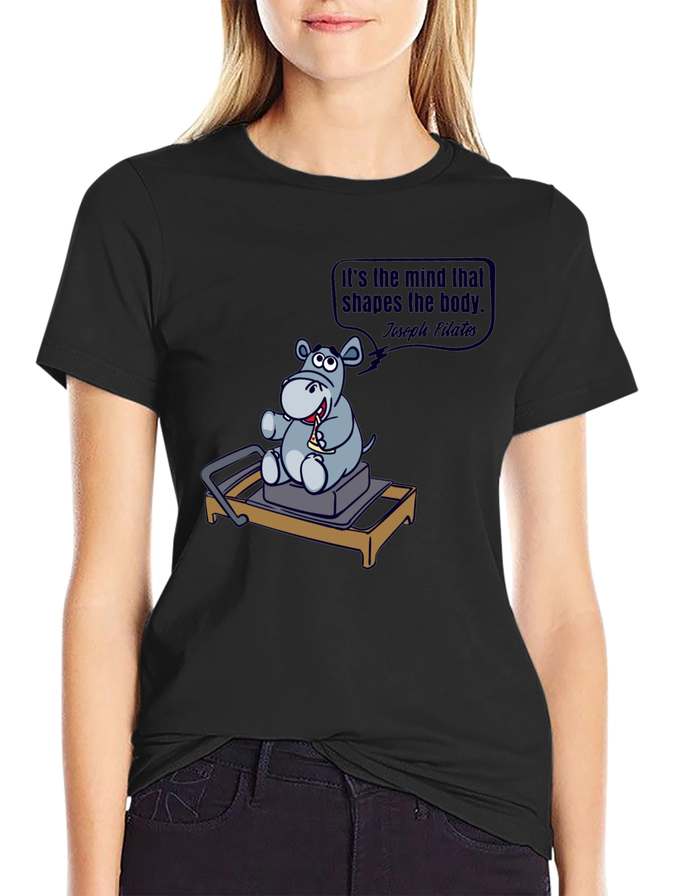 Pilates Hippo Tee - Mind Shapes Body