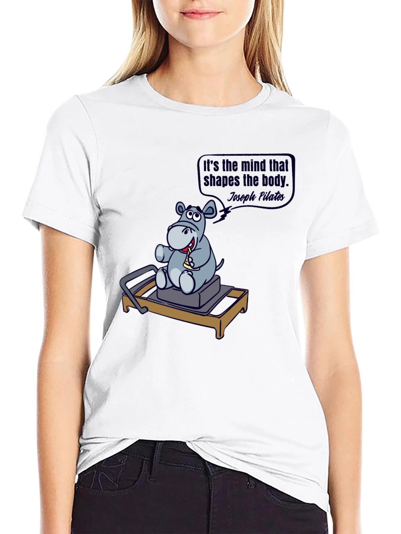 Pilates Hippo Tee - Mind Shapes Body