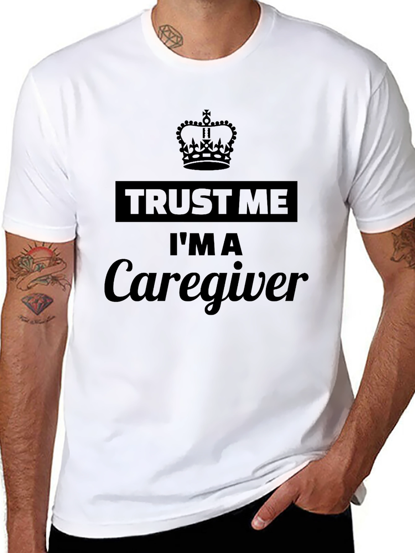 Trust Me Im A Caregiver Black T-Shirt
