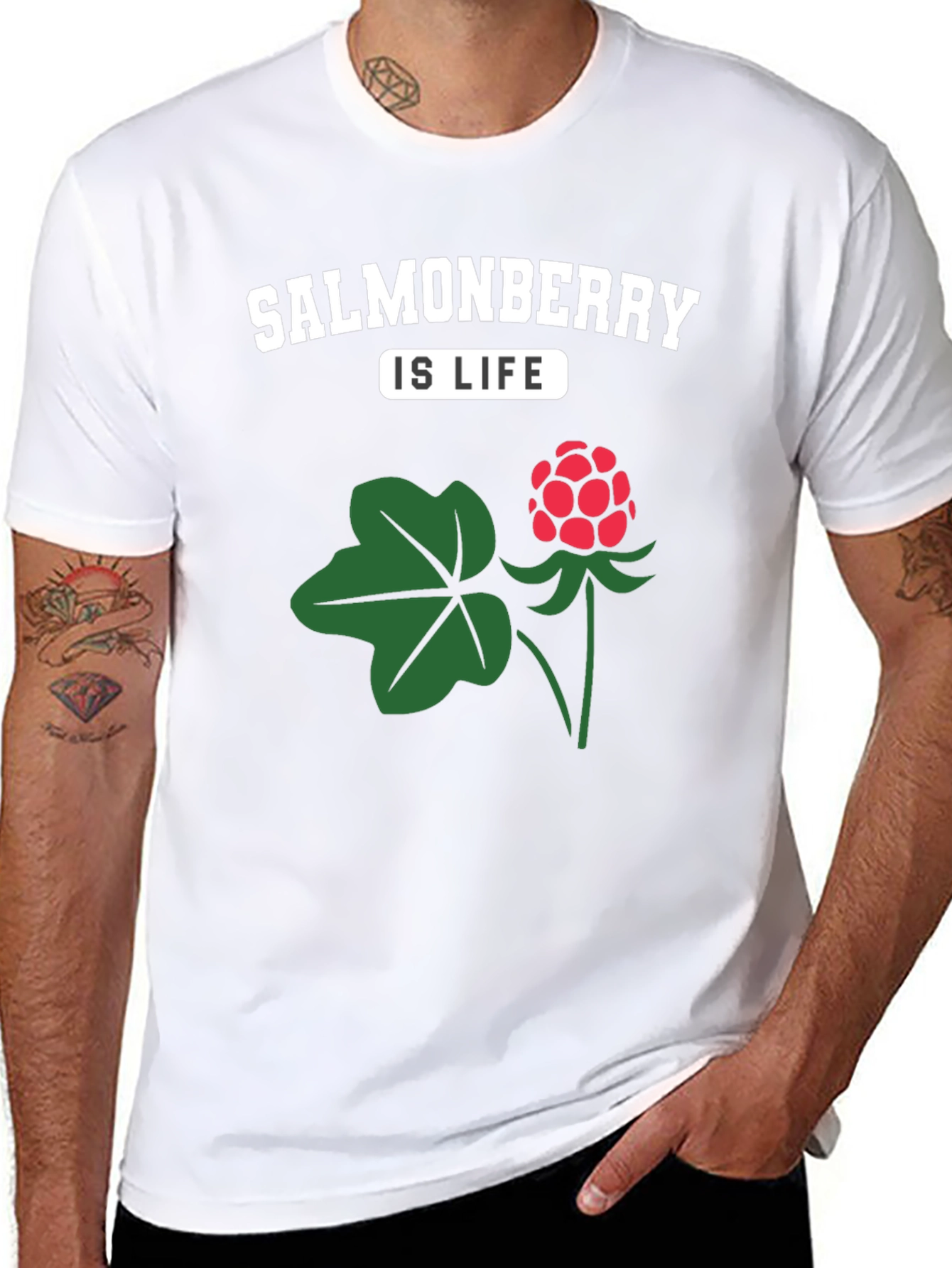 Salmonberry Is Life T-Shirt - Unique Berry Design