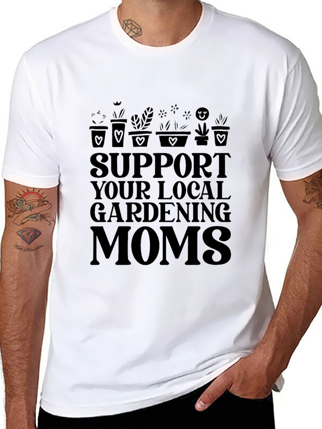 Support Local Gardening Moms T-Shirt