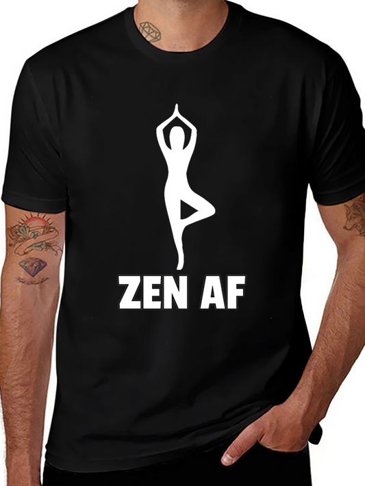 Zen AF T-Shirt: Yoga Pose Graphic Tee