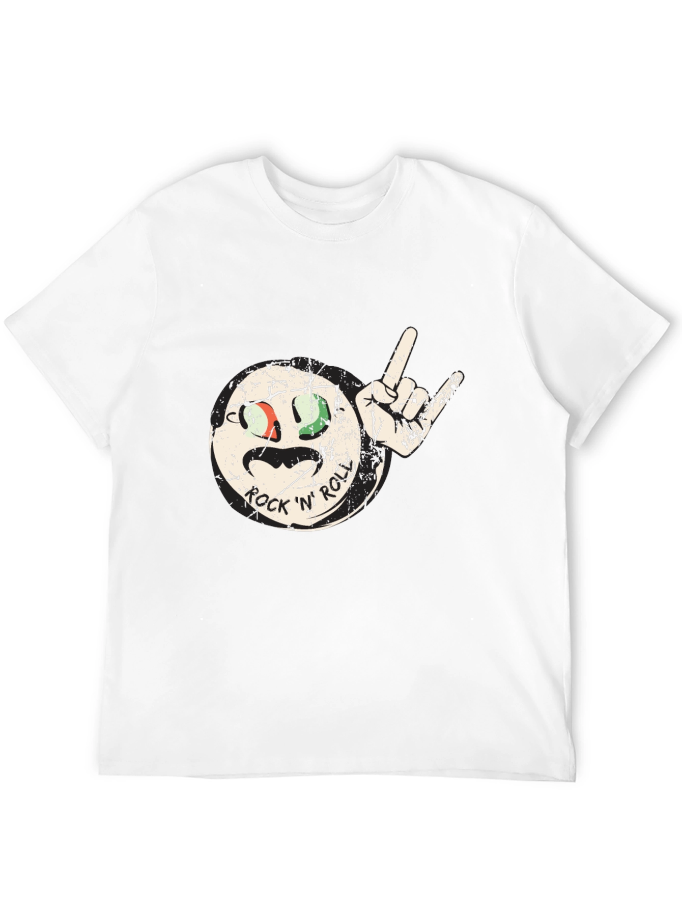 Rock N Roll Graphic Black T-Shirt