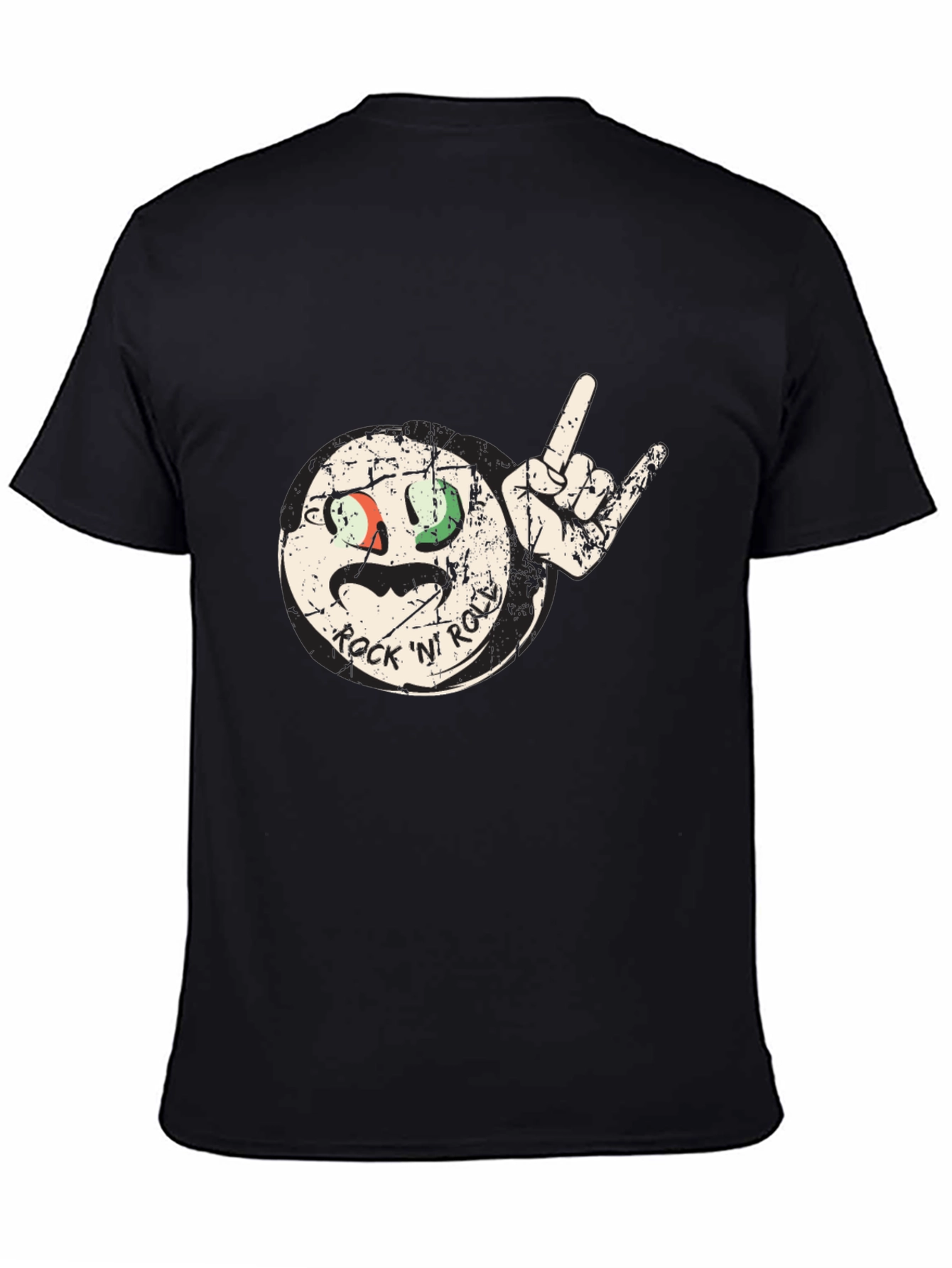 Rock N Roll Graphic Black T-Shirt