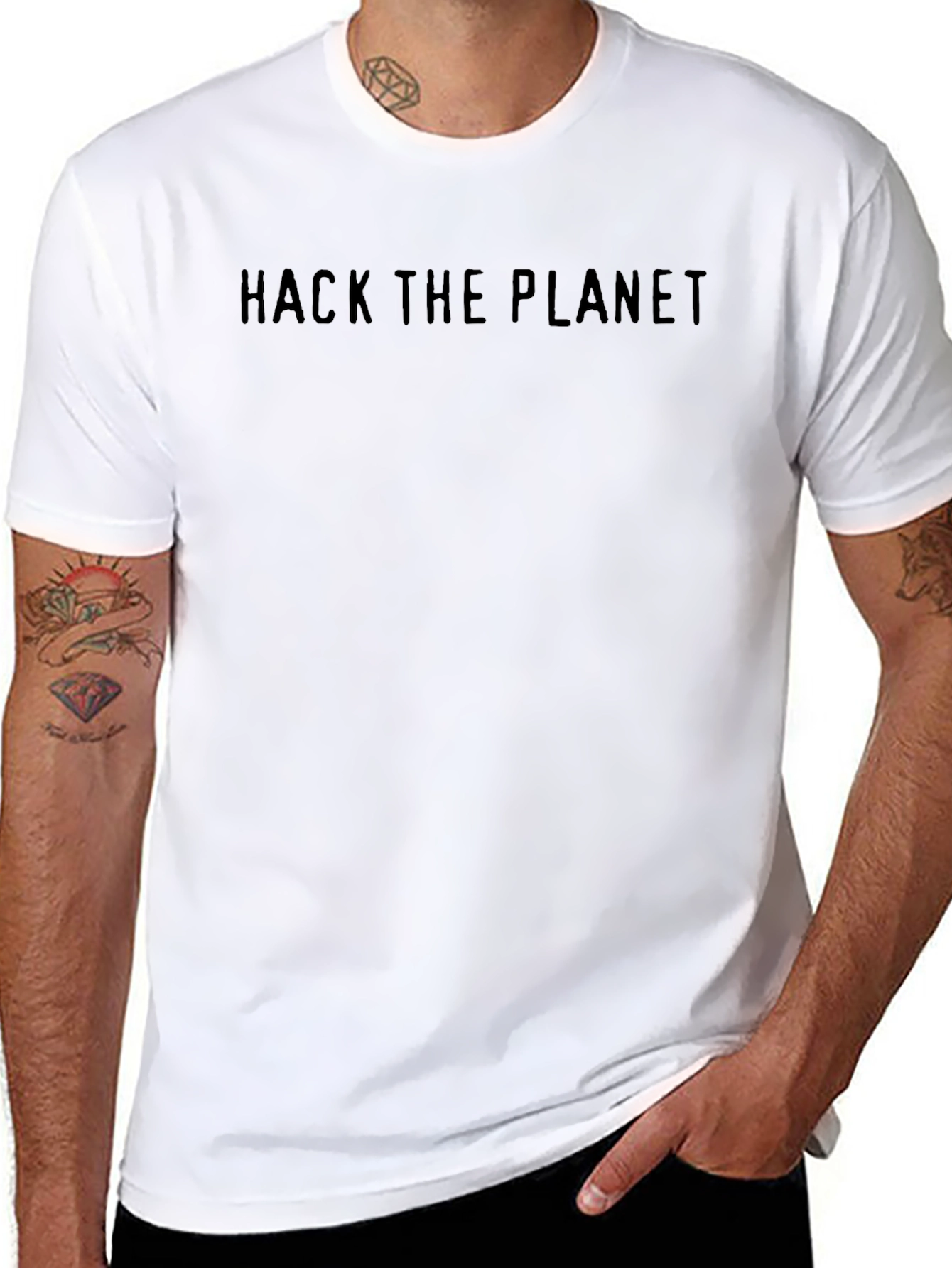 Hack the Planet Graphic Tee - Black