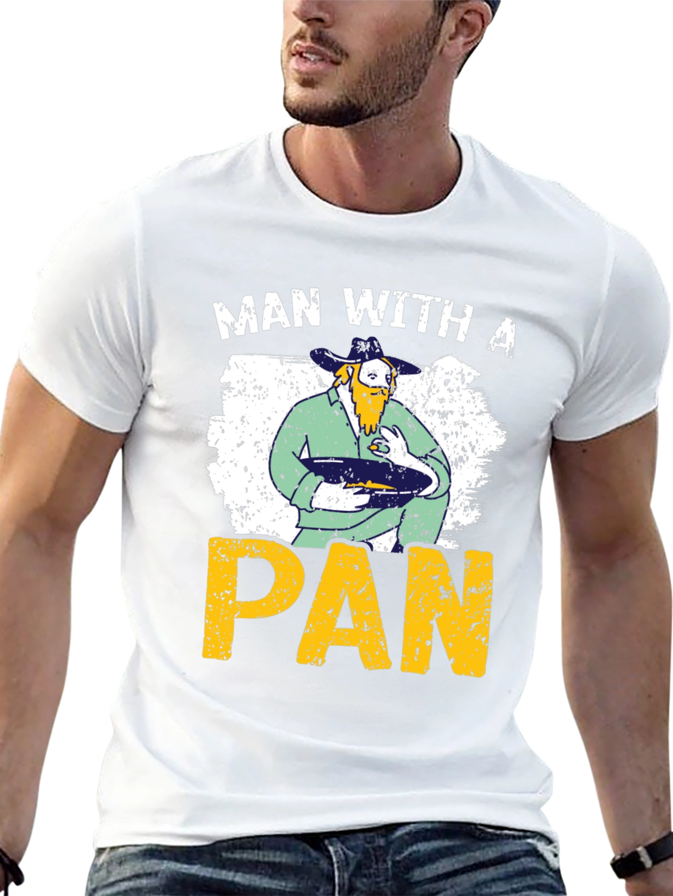Man with a Pan Novelty T-Shirt