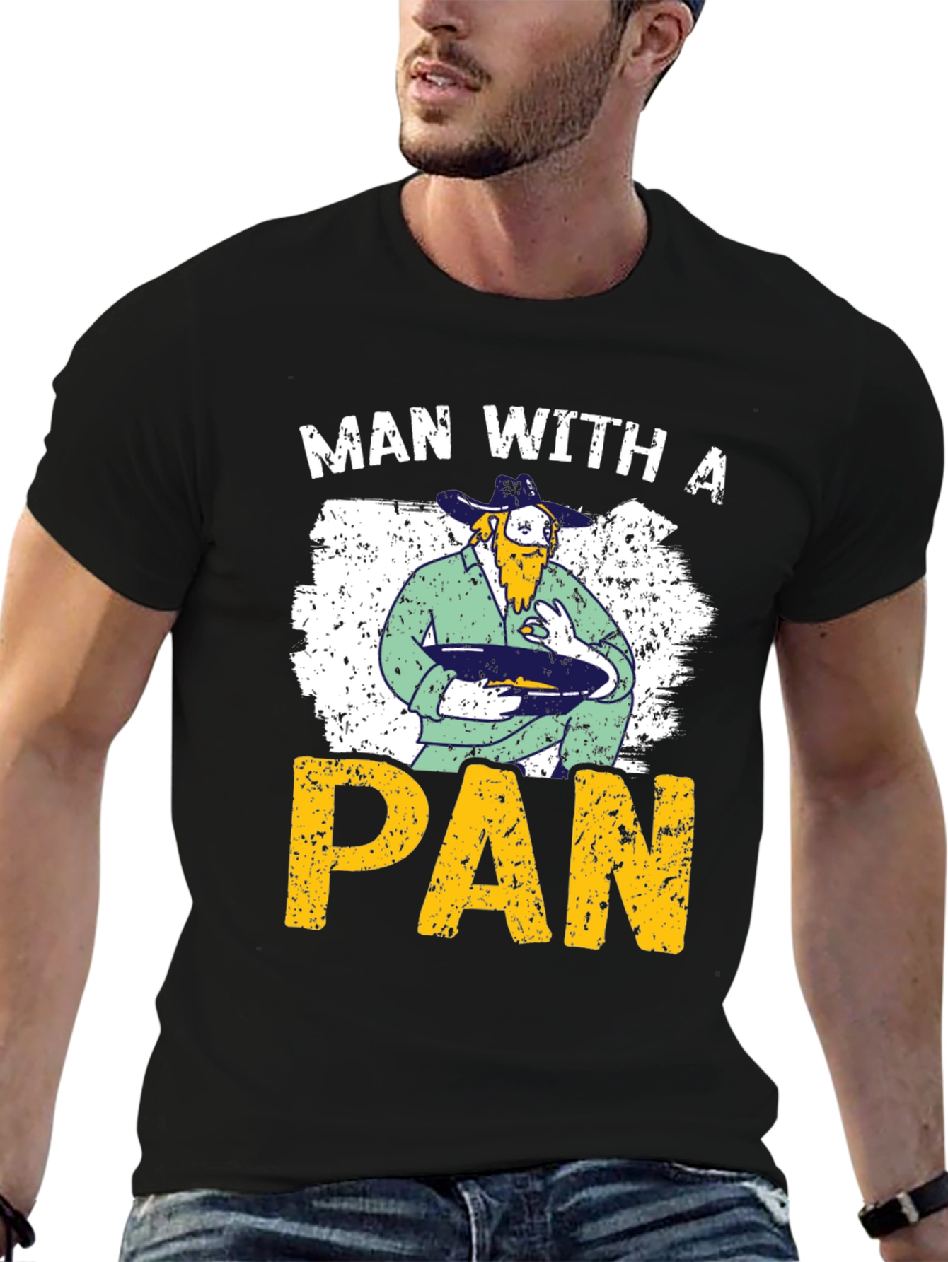 Man with a Pan Novelty T-Shirt