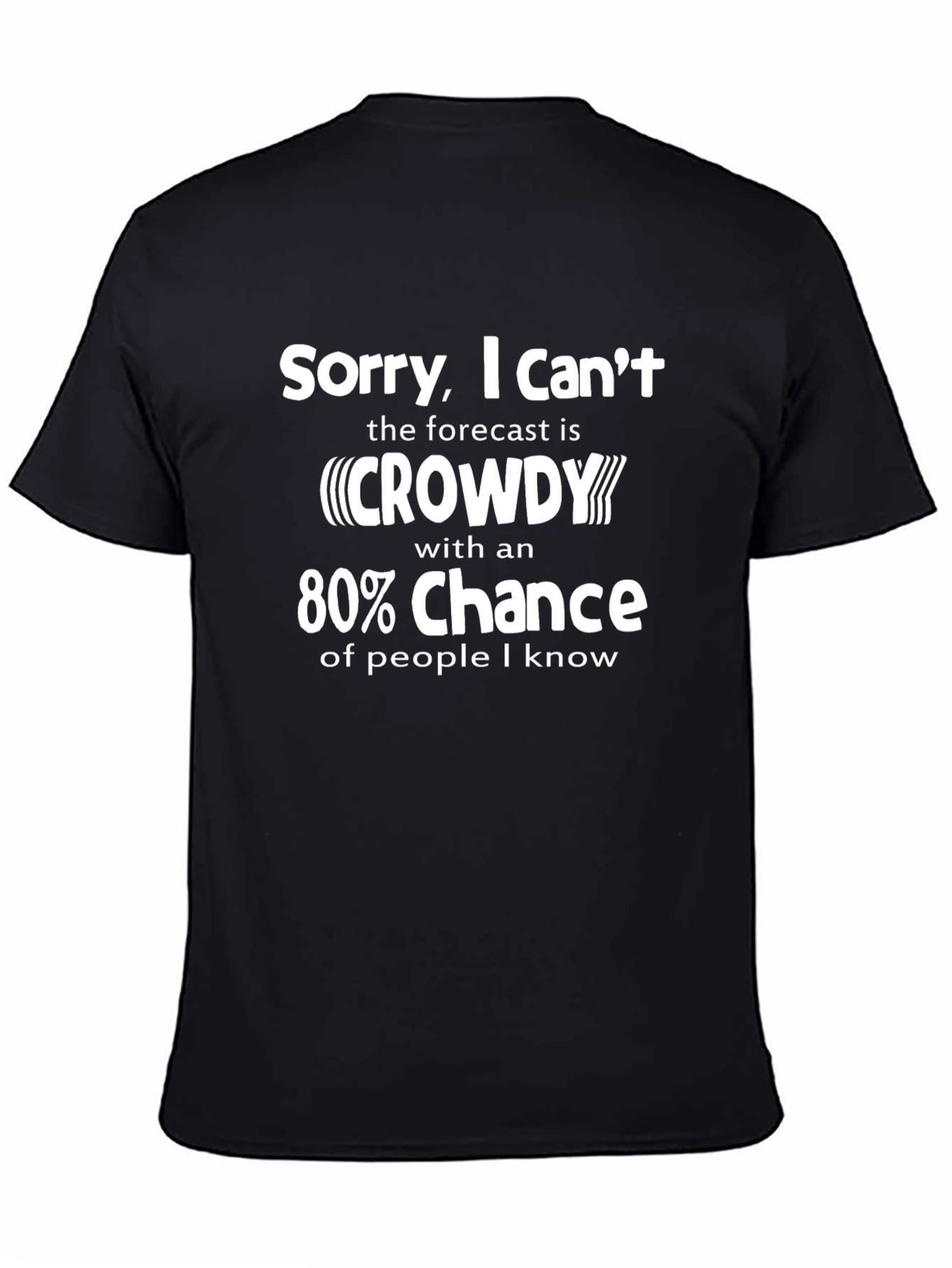 Funny Crowdy Weather Forecast T-Shirt