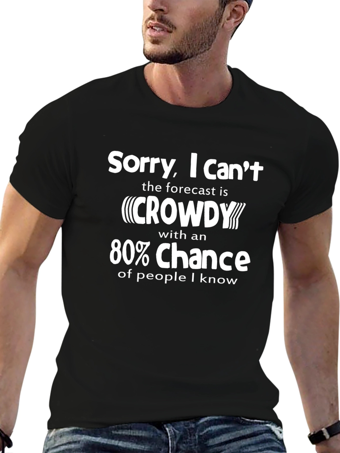 Funny Crowdy Weather Forecast T-Shirt