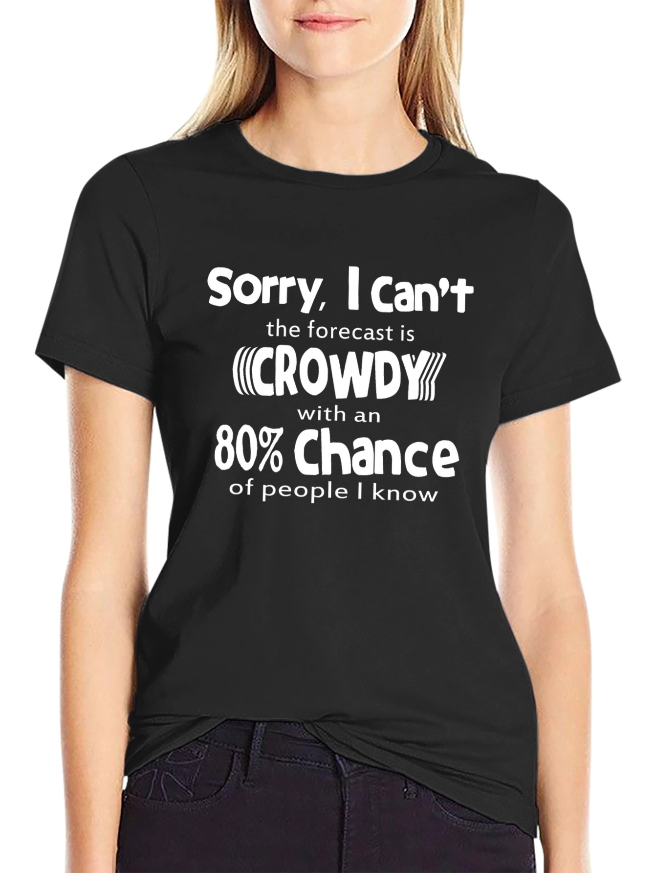 Funny Crowdy Weather Forecast T-Shirt