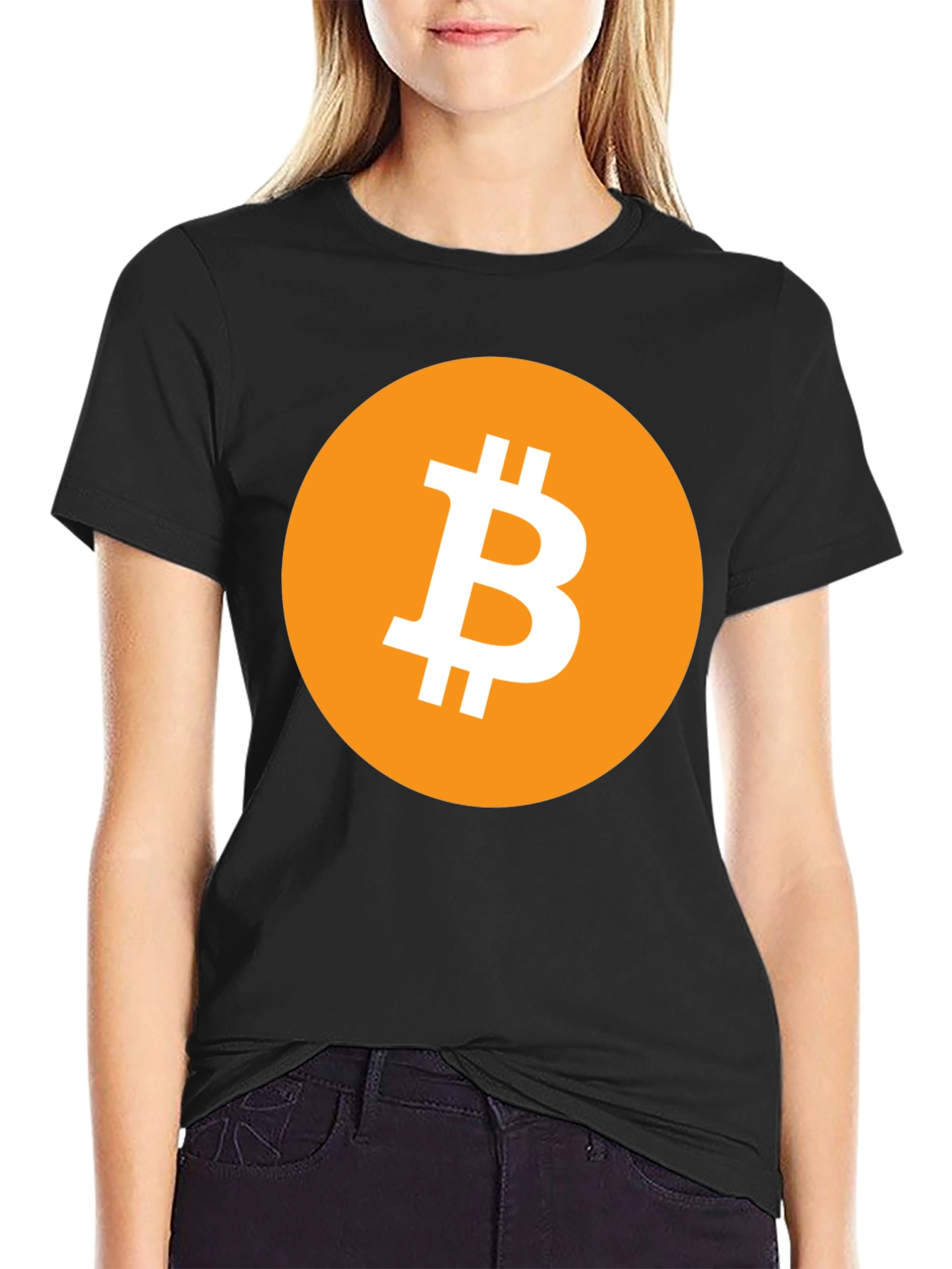 Bitcoin Logo Black T-Shirt - Crypto Currency Tee