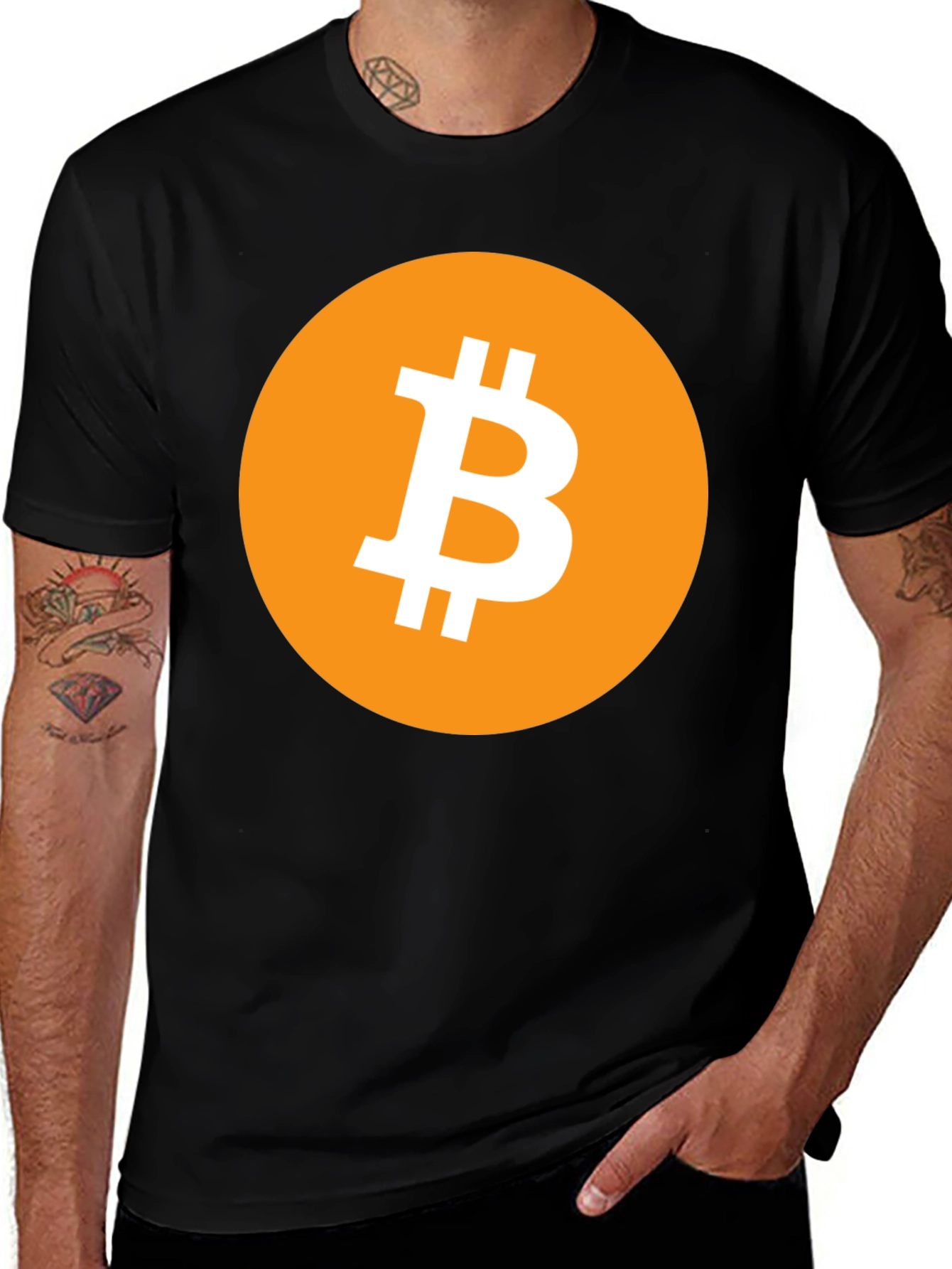Bitcoin Logo Black T-Shirt - Crypto Currency Tee