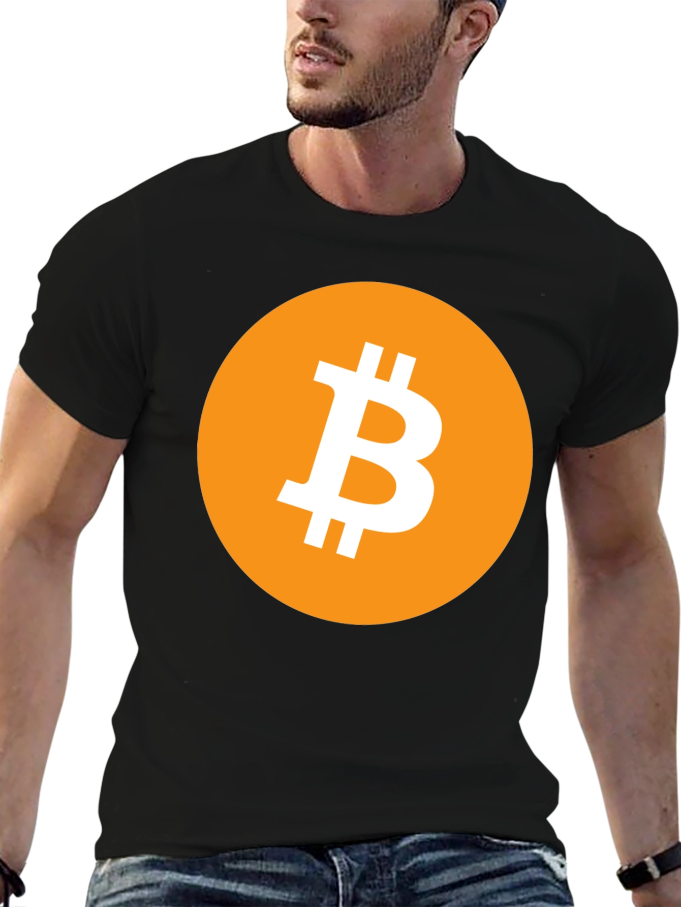 Bitcoin Logo Black T-Shirt - Crypto Currency Tee