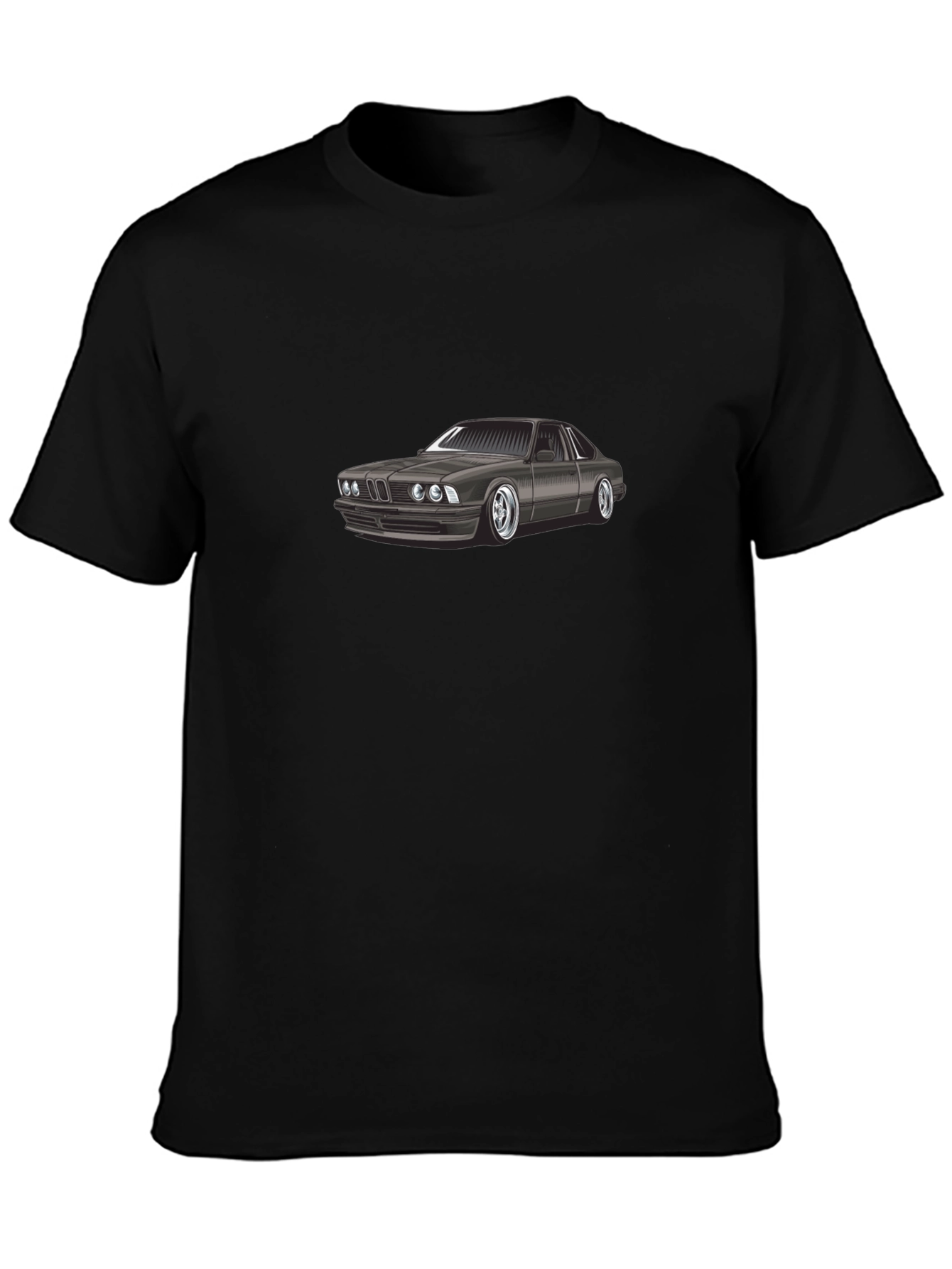 Classic Car Graphic Tee - Black Cotton