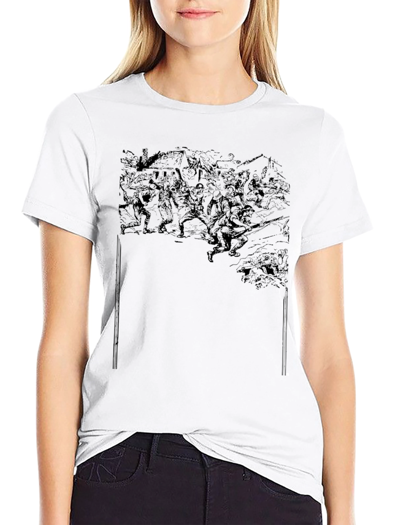 Graphic Tee - Black Cotton T-Shirt