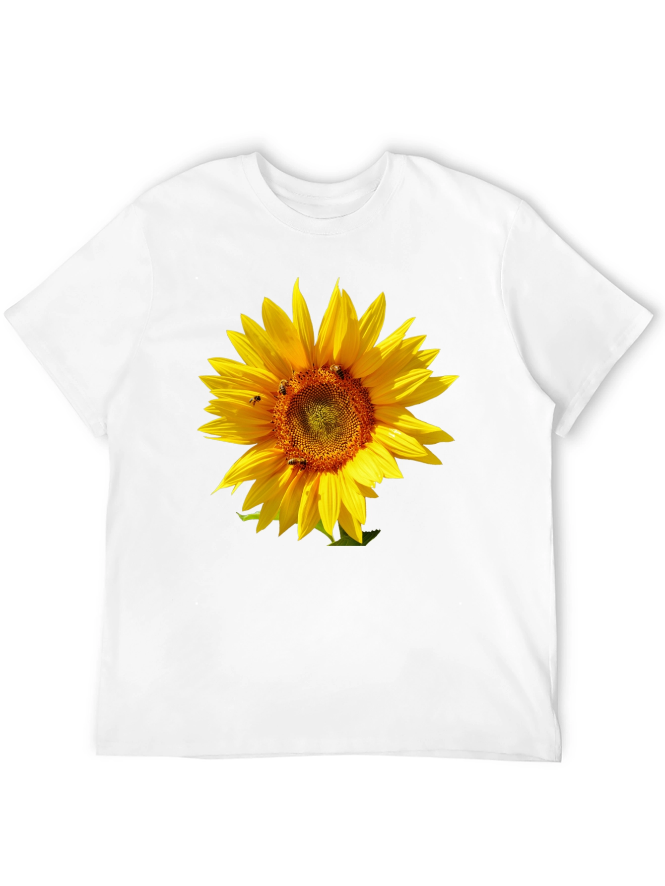 Sunflower Graphic Tee - Black Cotton T-Shirt