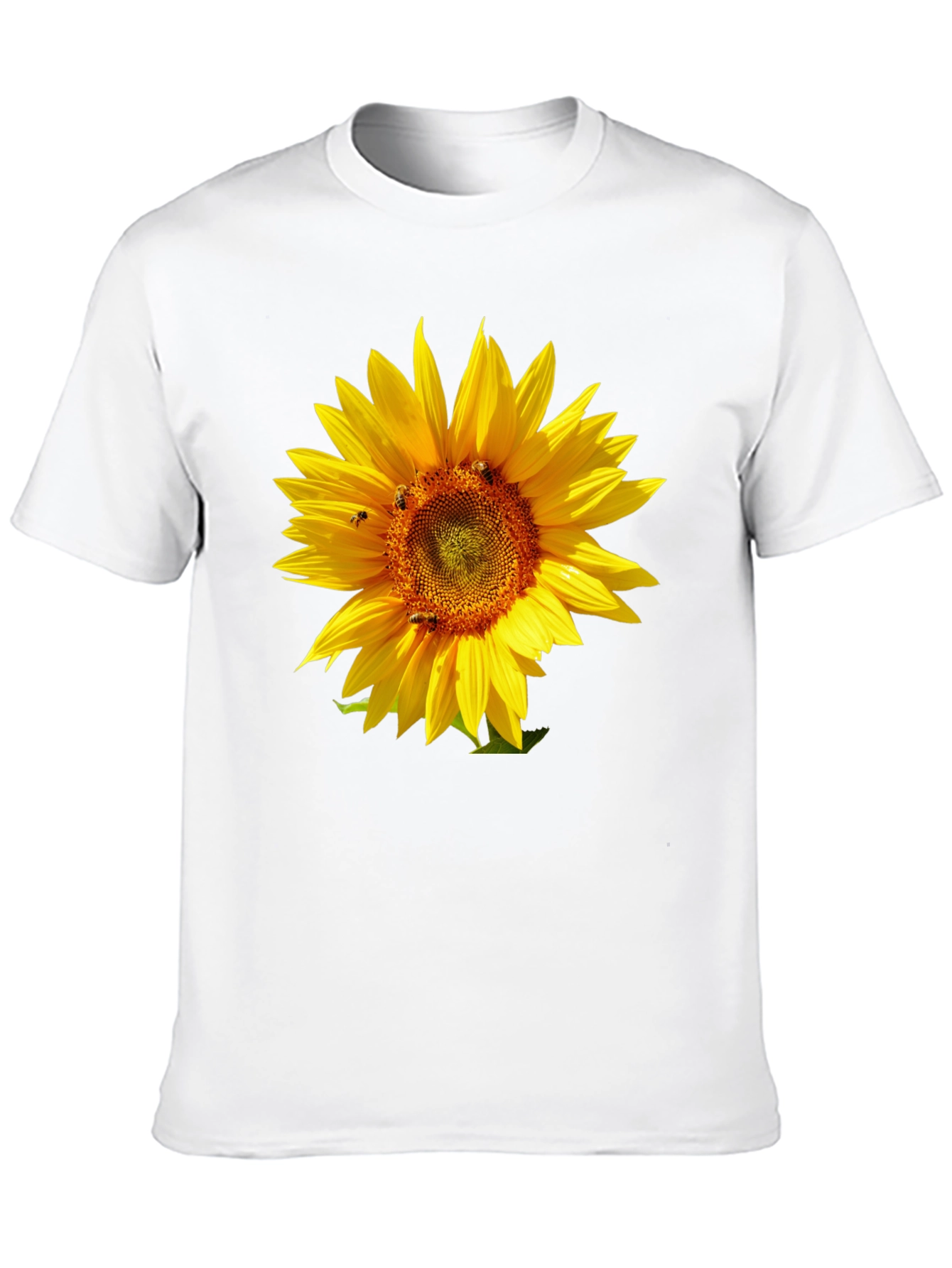 Sunflower Graphic Tee - Black Cotton T-Shirt