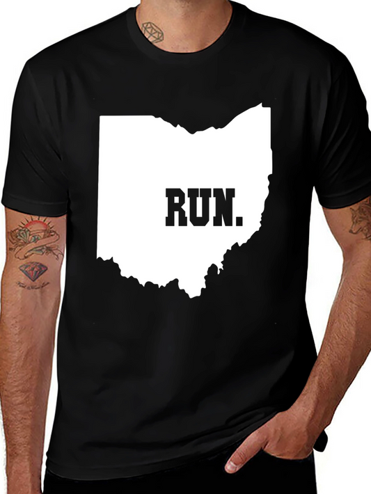 Ohio Run T-Shirt - Black Graphic Tee