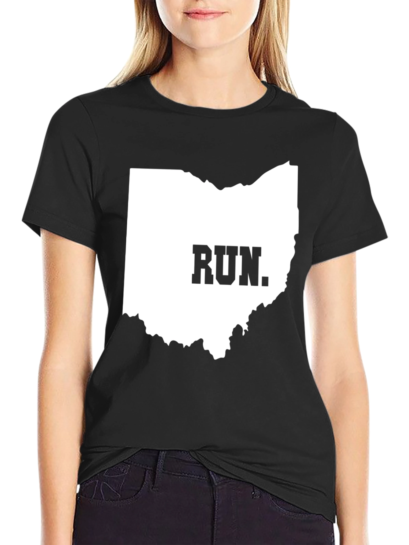 Ohio Run T-Shirt - Black Graphic Tee