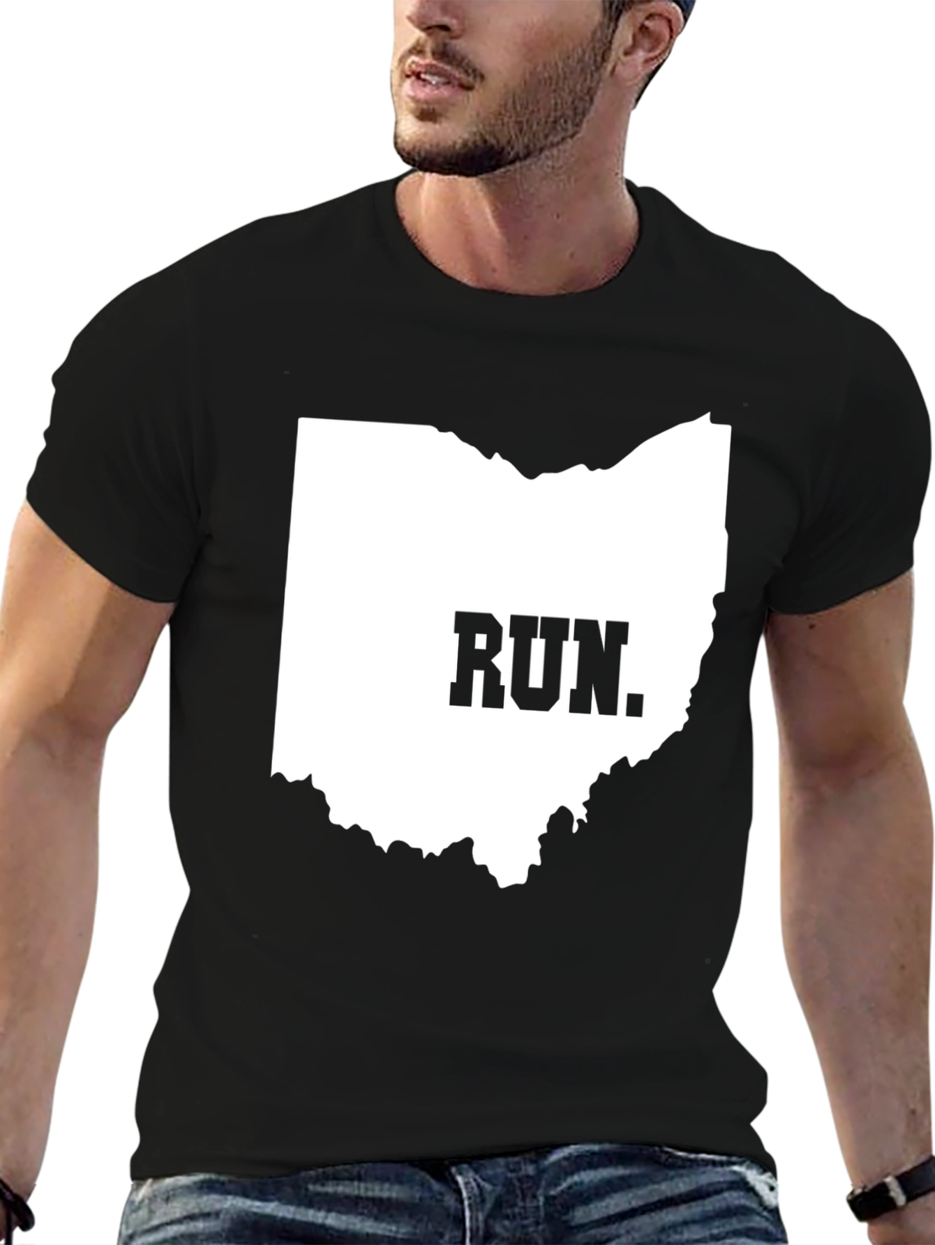 Ohio Run T-Shirt - Black Graphic Tee