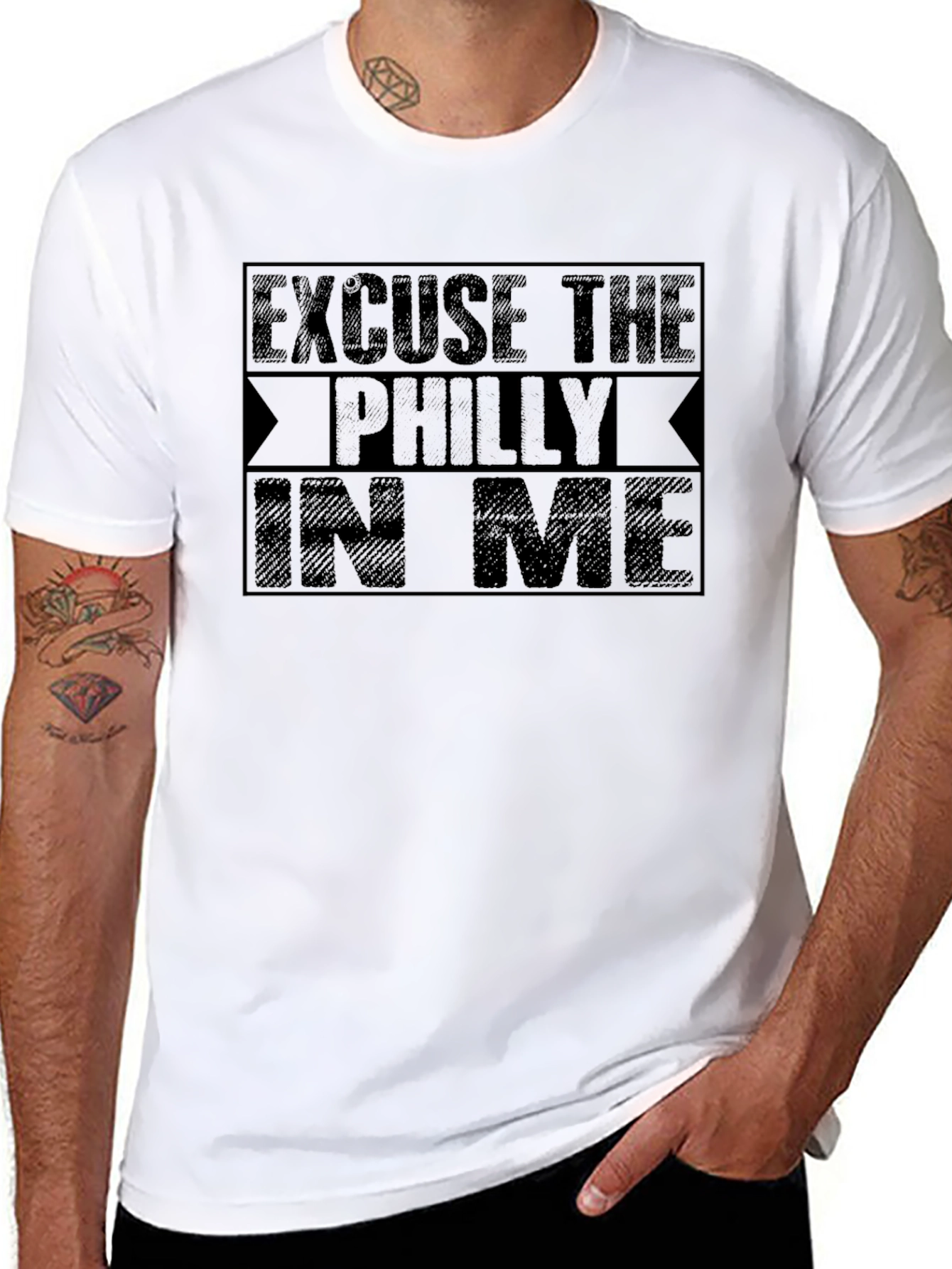 Excuse The Philly In Me Black T-Shirt