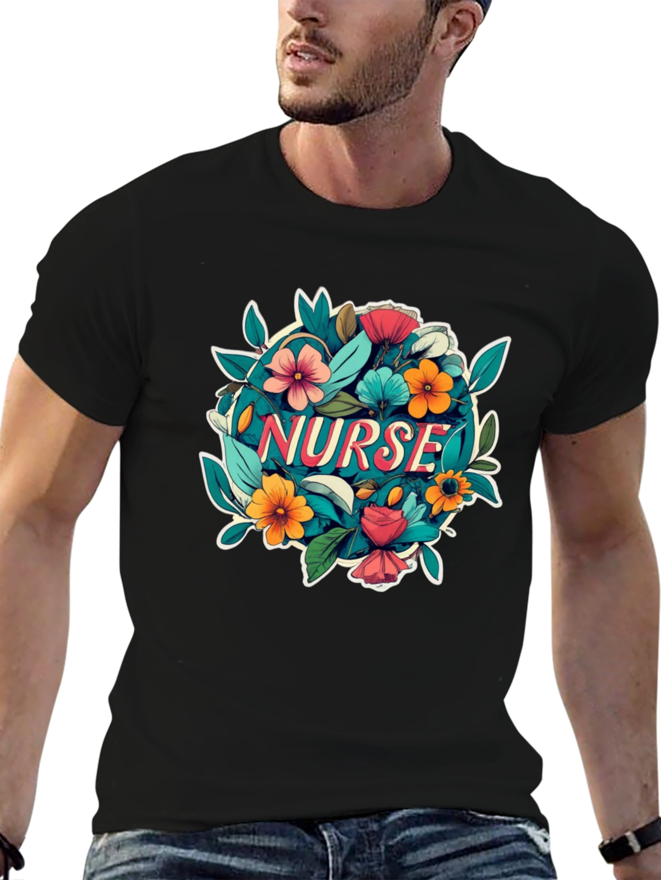 Nurse Floral T-Shirt - Gift for Nurses