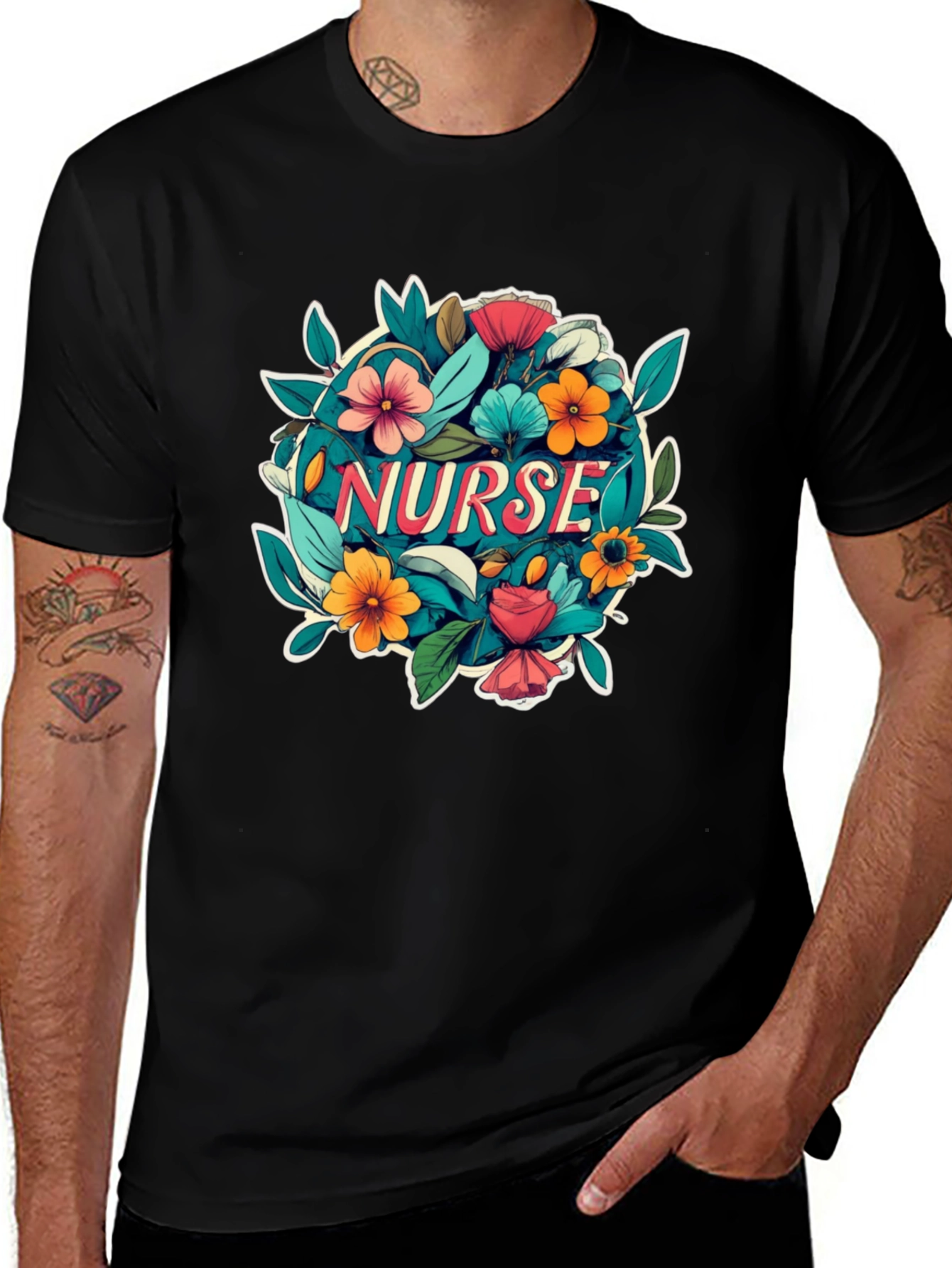 Nurse Floral T-Shirt - Gift for Nurses