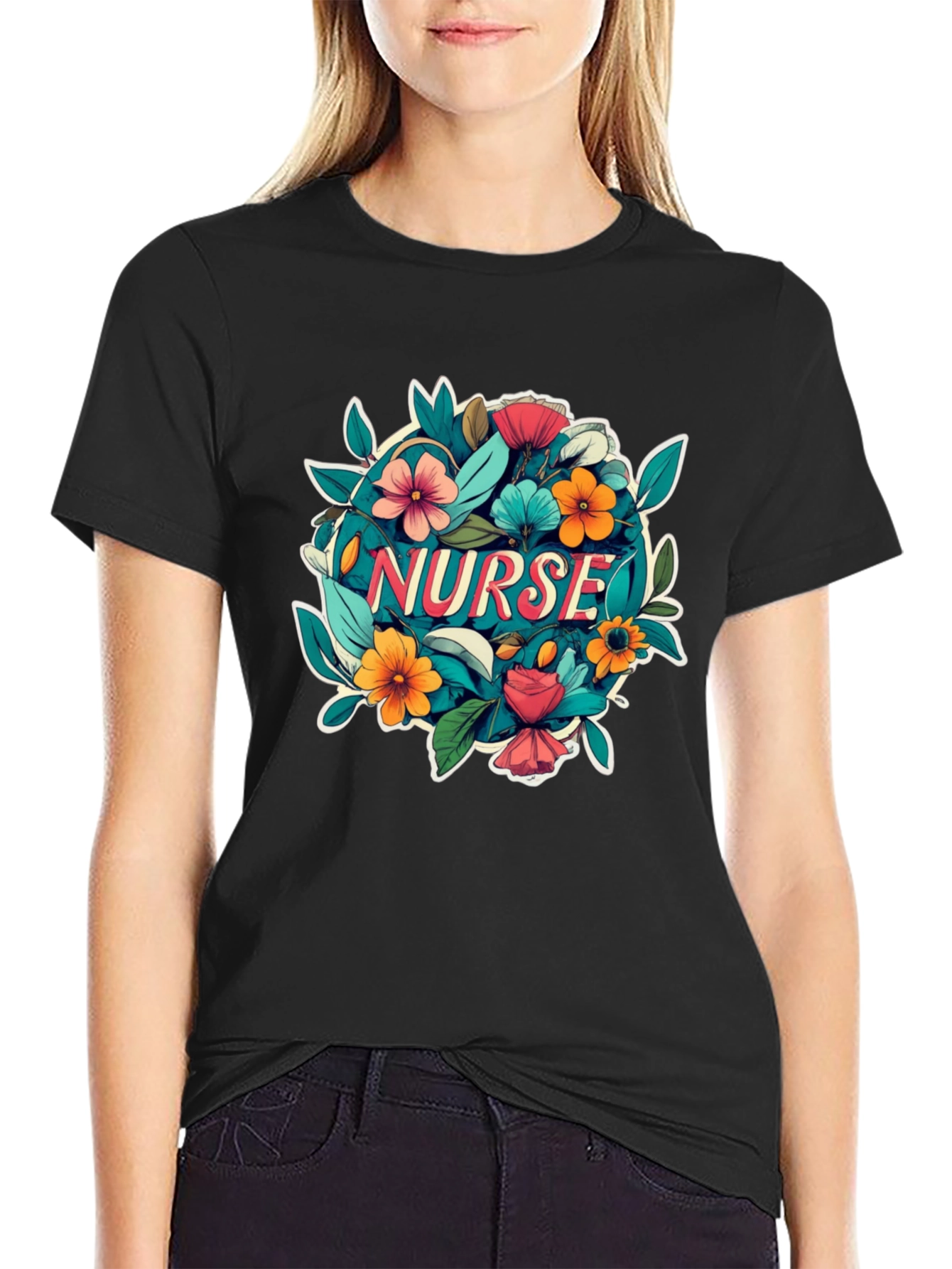 Nurse Floral T-Shirt - Gift for Nurses