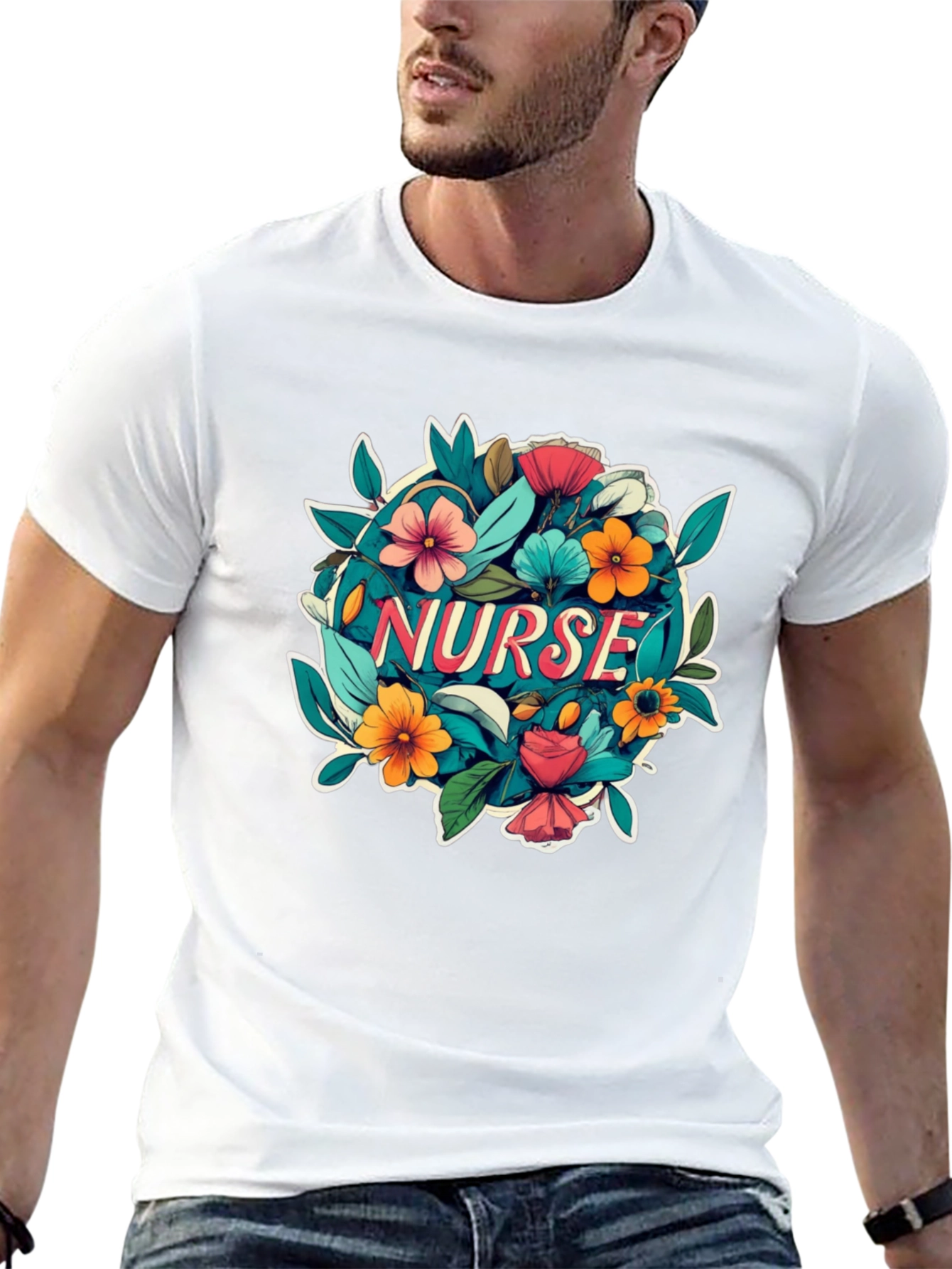 Nurse Floral T-Shirt - Gift for Nurses