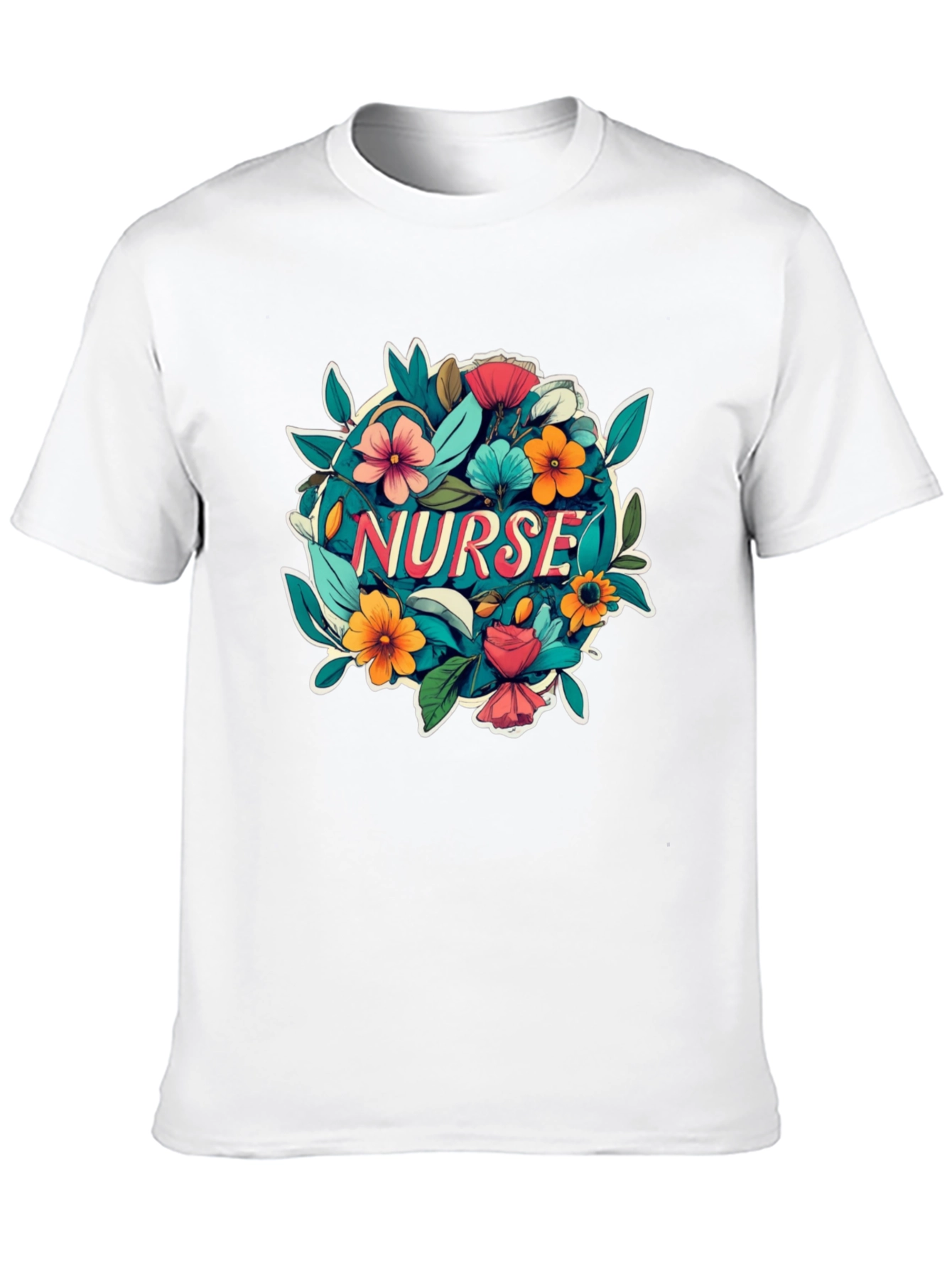 Nurse Floral T-Shirt - Gift for Nurses